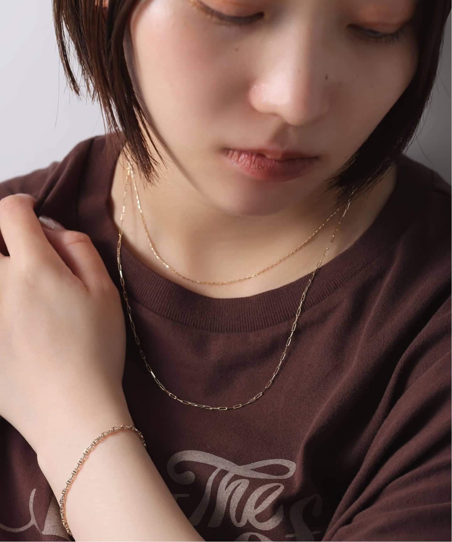 アンカーチェーン38cmネックレス K10（ネックレス）｜Lilas（リラ）の