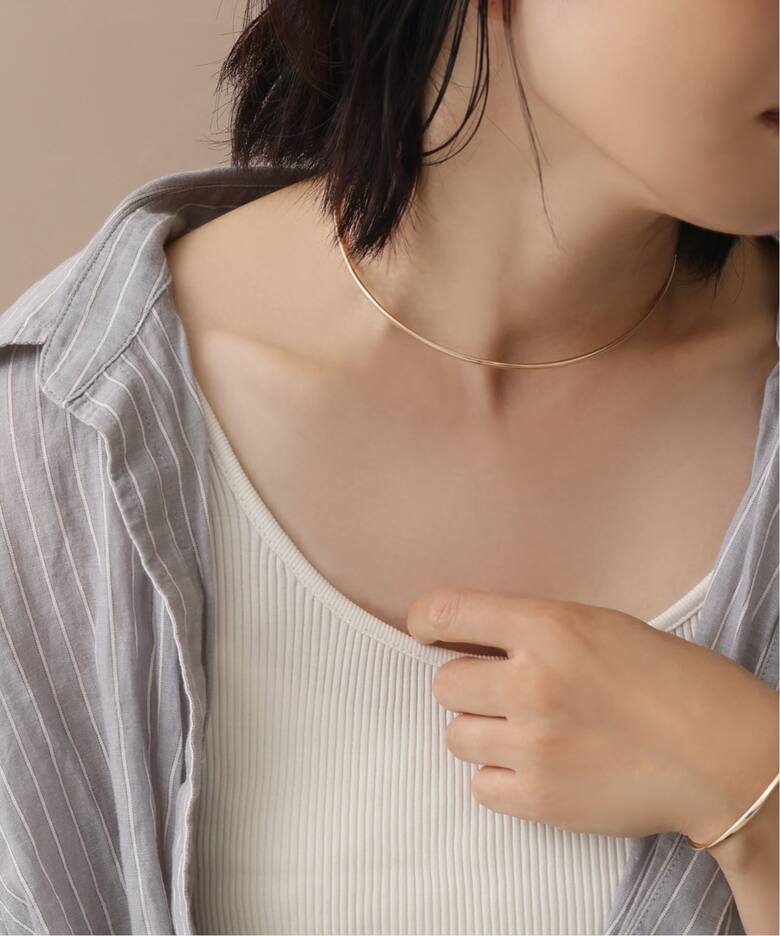 2.5パイプC型チョーカー K10（ネックレス）｜Lilas（リラ）の通販 