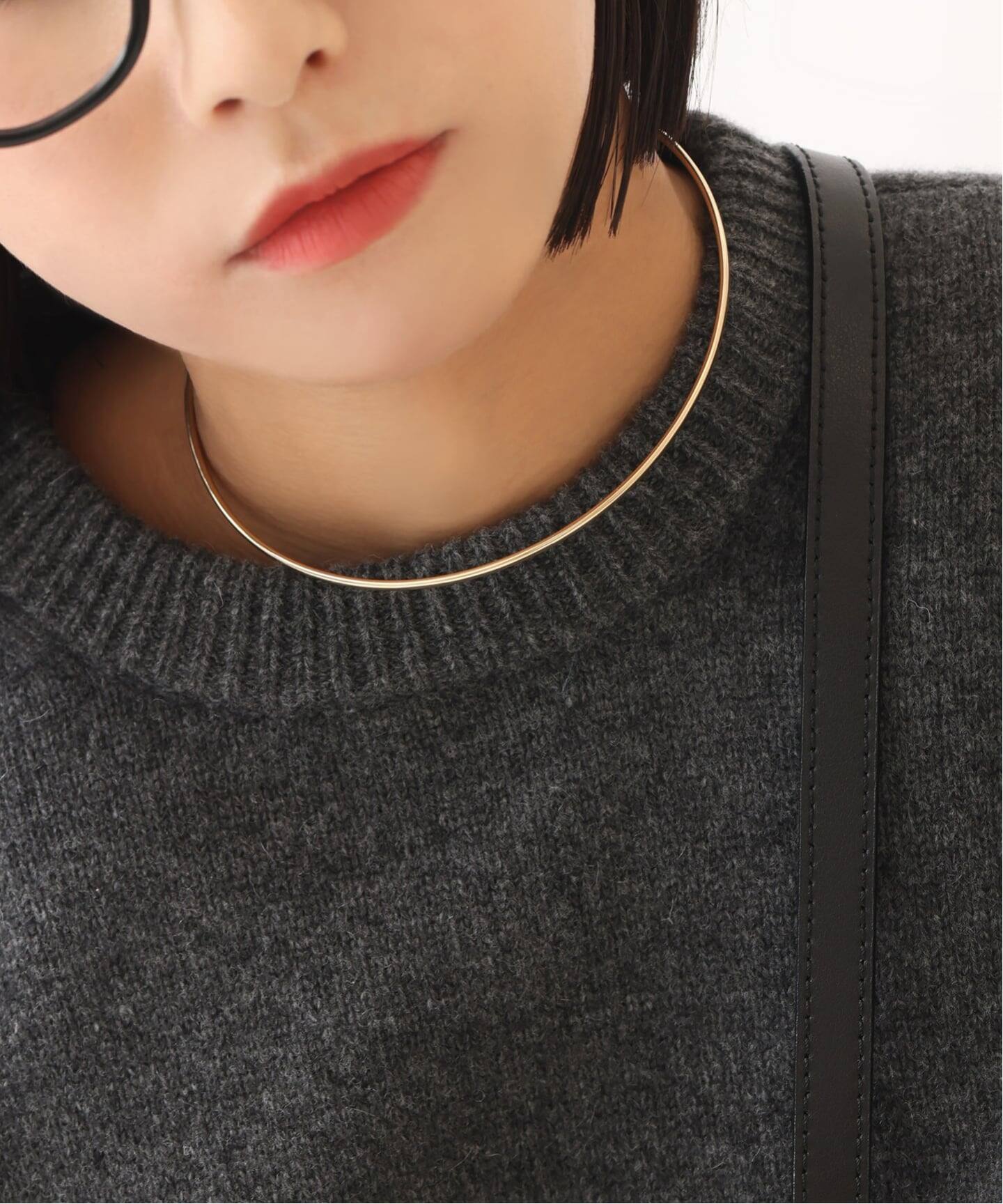 2.5パイプC型チョーカー K10（ネックレス）｜Lilas（リラ）の通販
