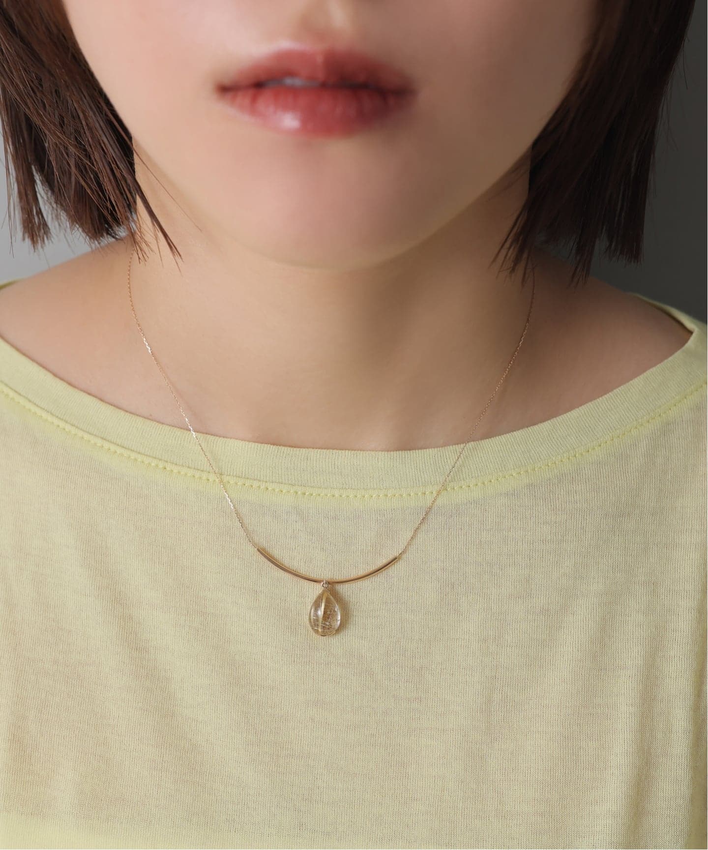 スイングルチルクォーツネックレス K10（ネックレス）｜Lilas（リラ