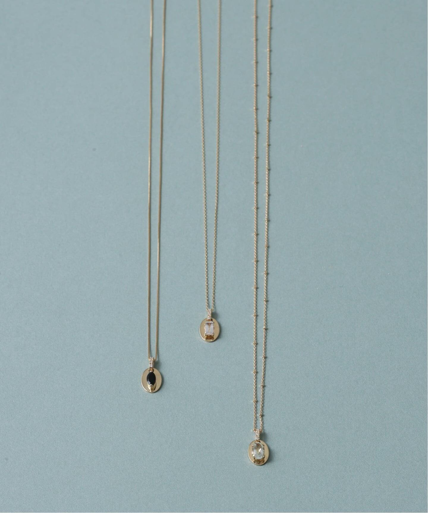 メレダイヤバチカンホワイトトパーズ45cmネックレス K10（ネックレス