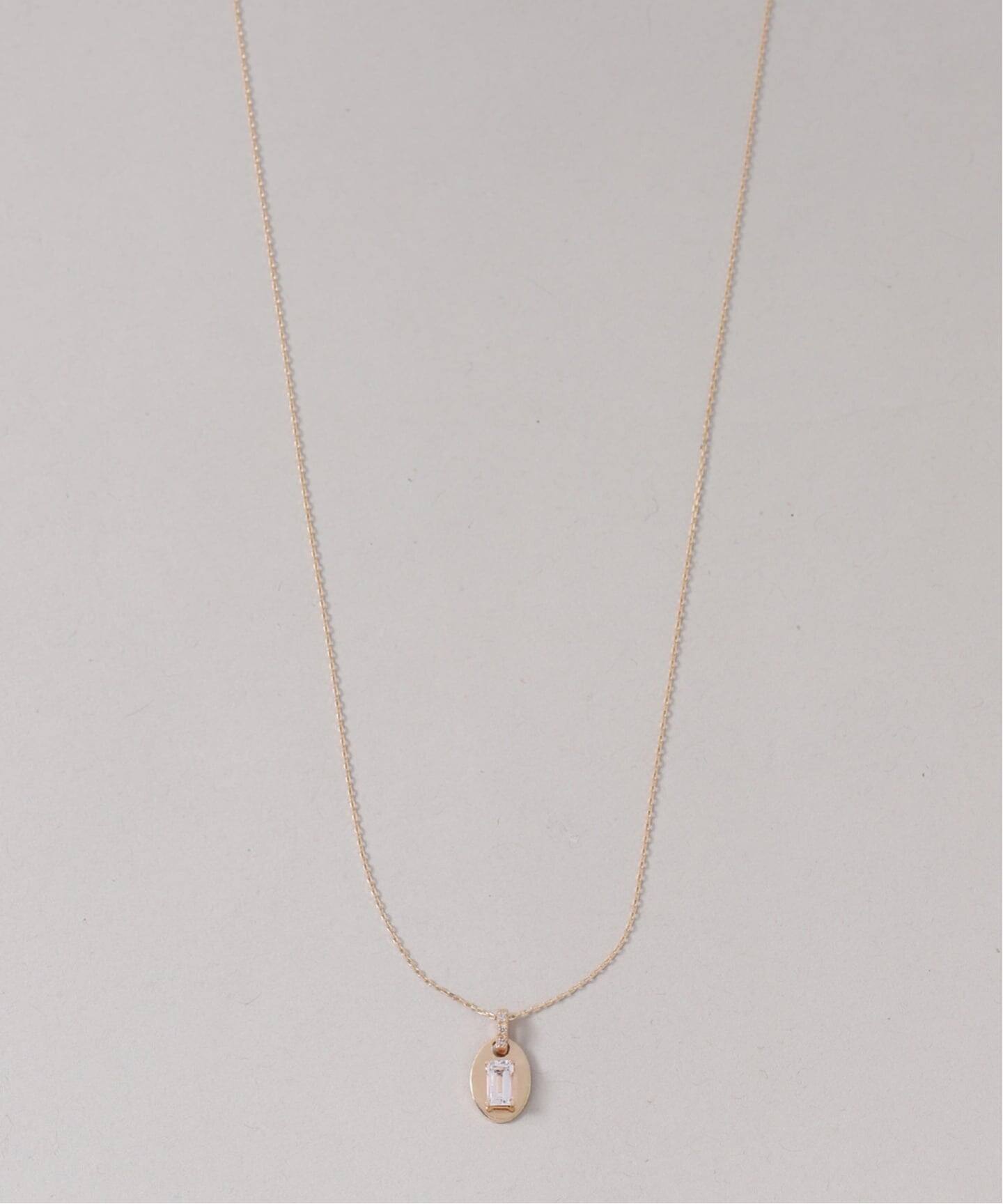 メレダイヤバチカンホワイトトパーズ45cmネックレス K10（ネックレス