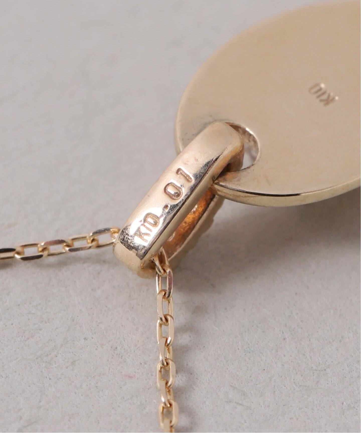 メレダイヤバチカンホワイトトパーズ45cmネックレス K10（ネックレス