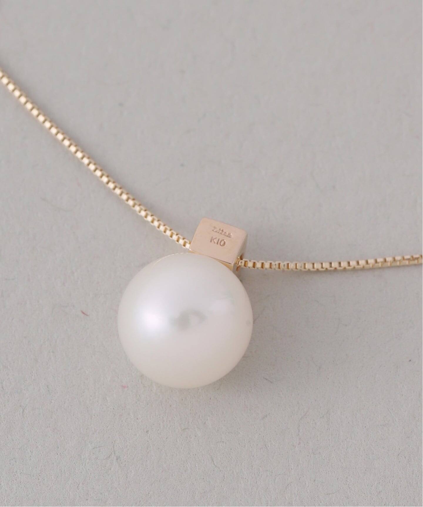 WEB限定》パール*キューブネックレス K10（ネックレス）｜Lilas（リラ