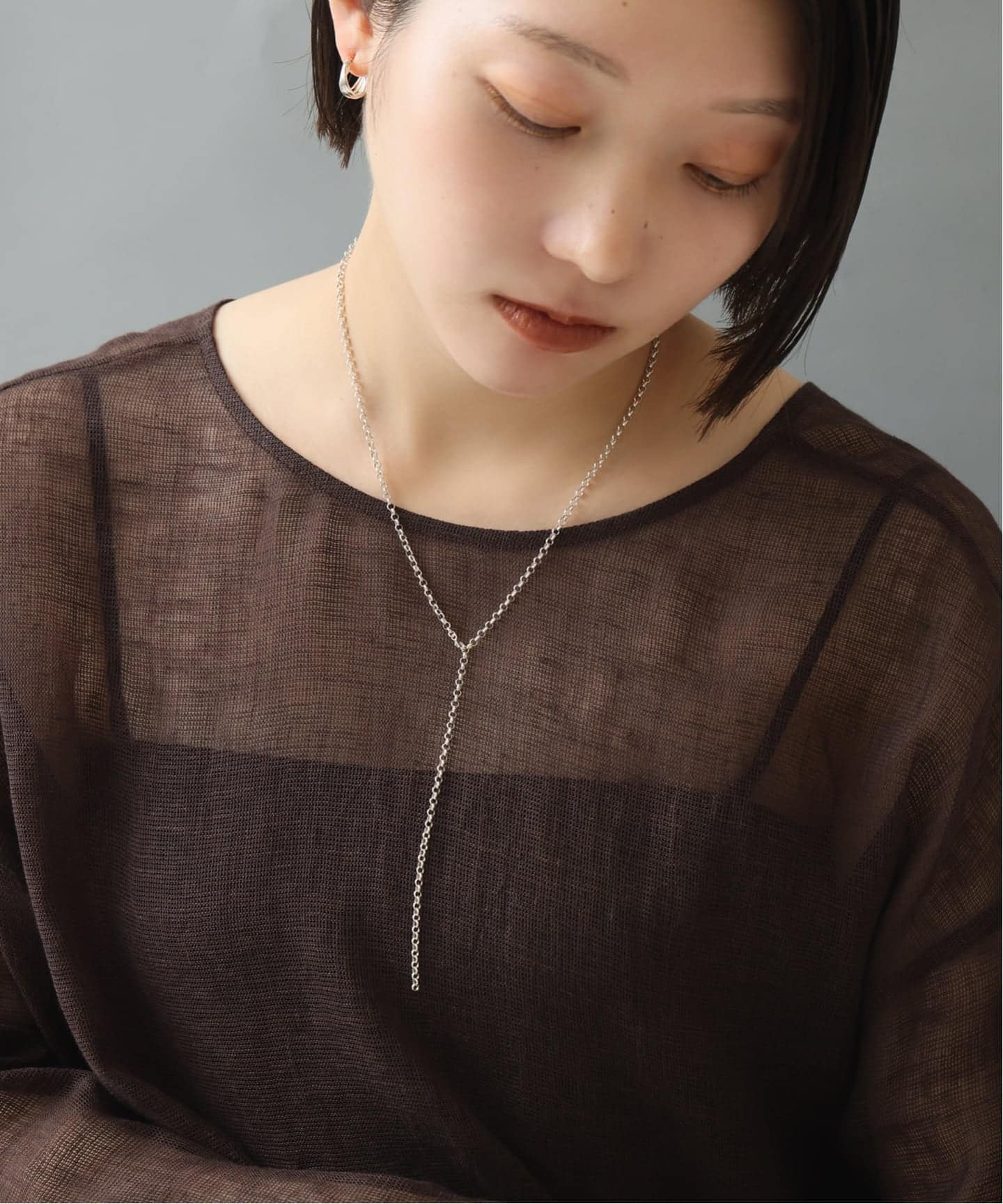 SAMH by LILAS】ラウンドチェーン60cmネックレス SV（ネックレス