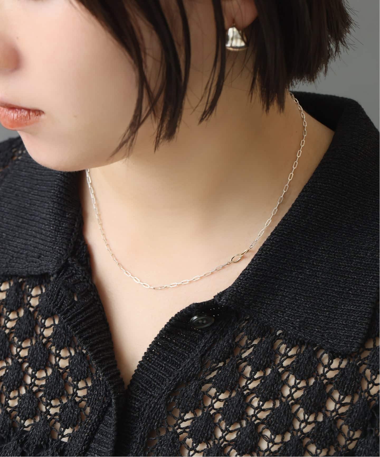 SAMH by LILAS】 デタッチャブルCスライドネックレス K10*SV