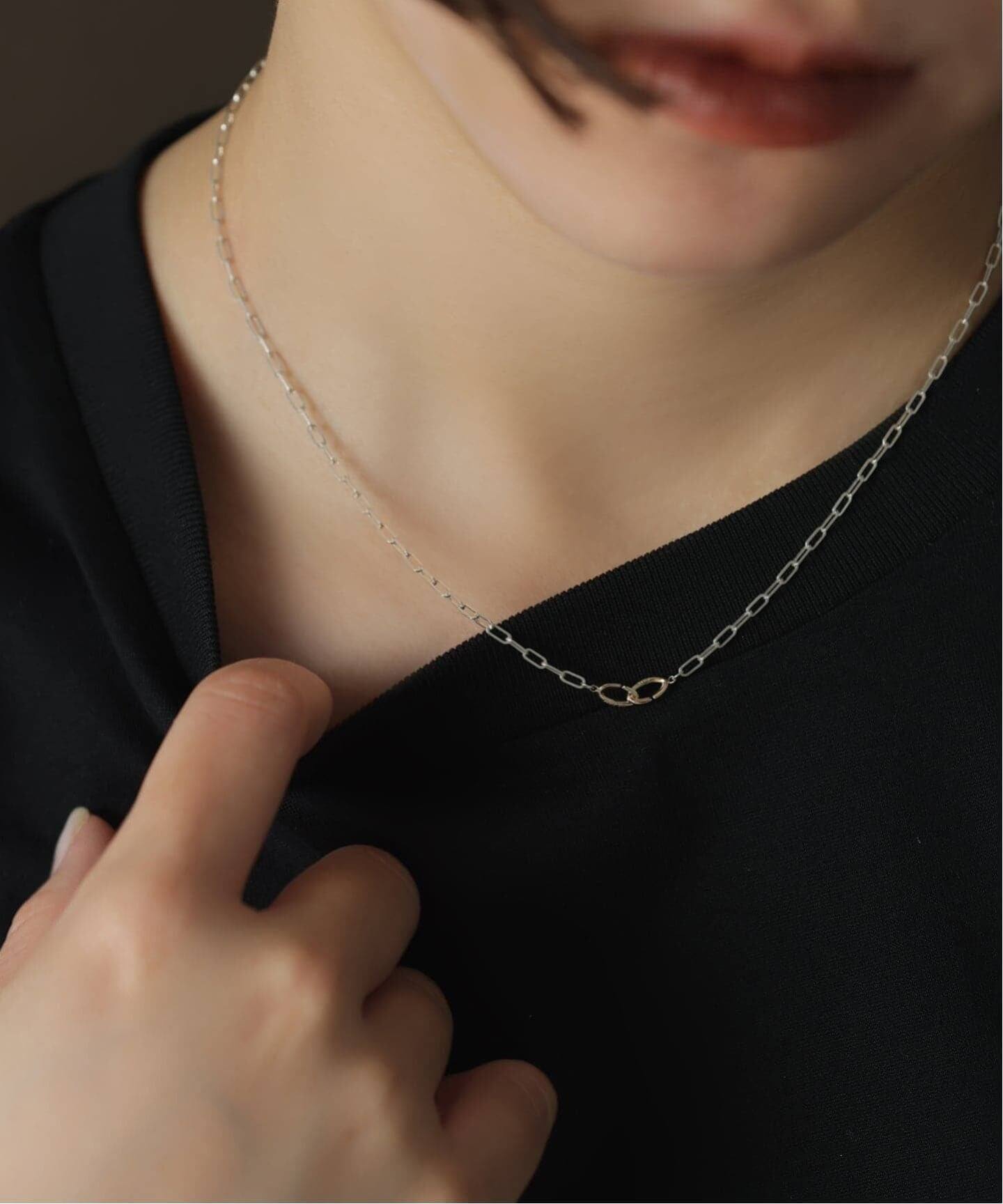 SAMH by LILAS】 デタッチャブルCスライドネックレス K10*SV