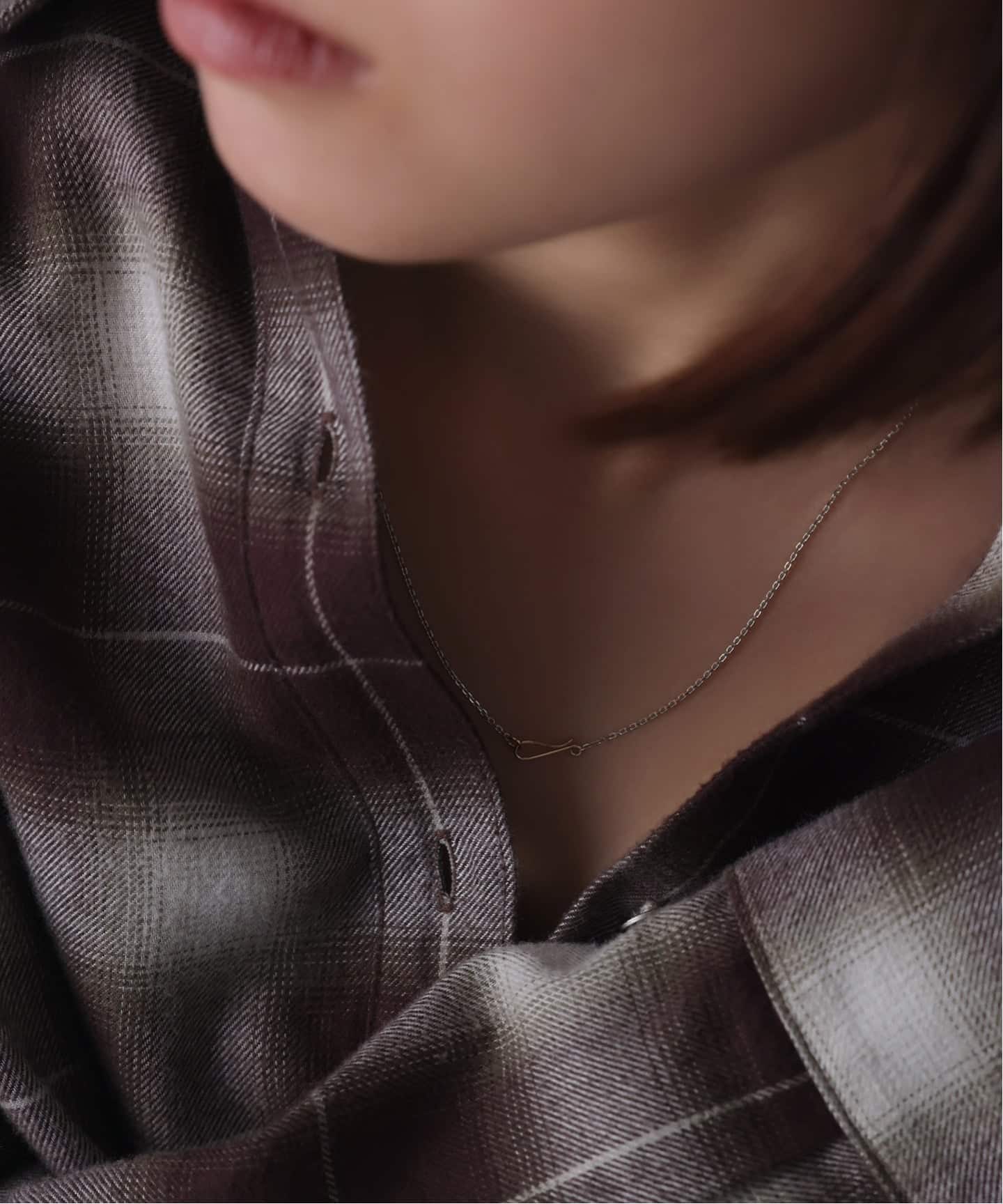SAMH by LILAS】デタッチャブルフックネックレス K10*SV（ネックレス