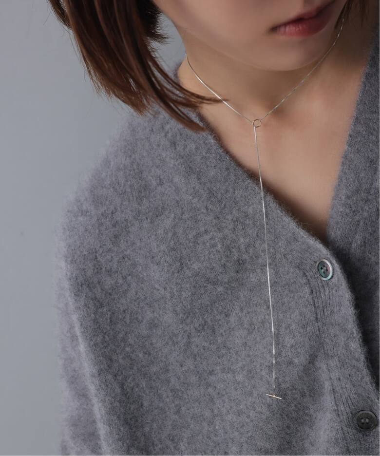 SAMH by LILAS】デタッチャブルTバーネックレス K10*SV（ネックレス 