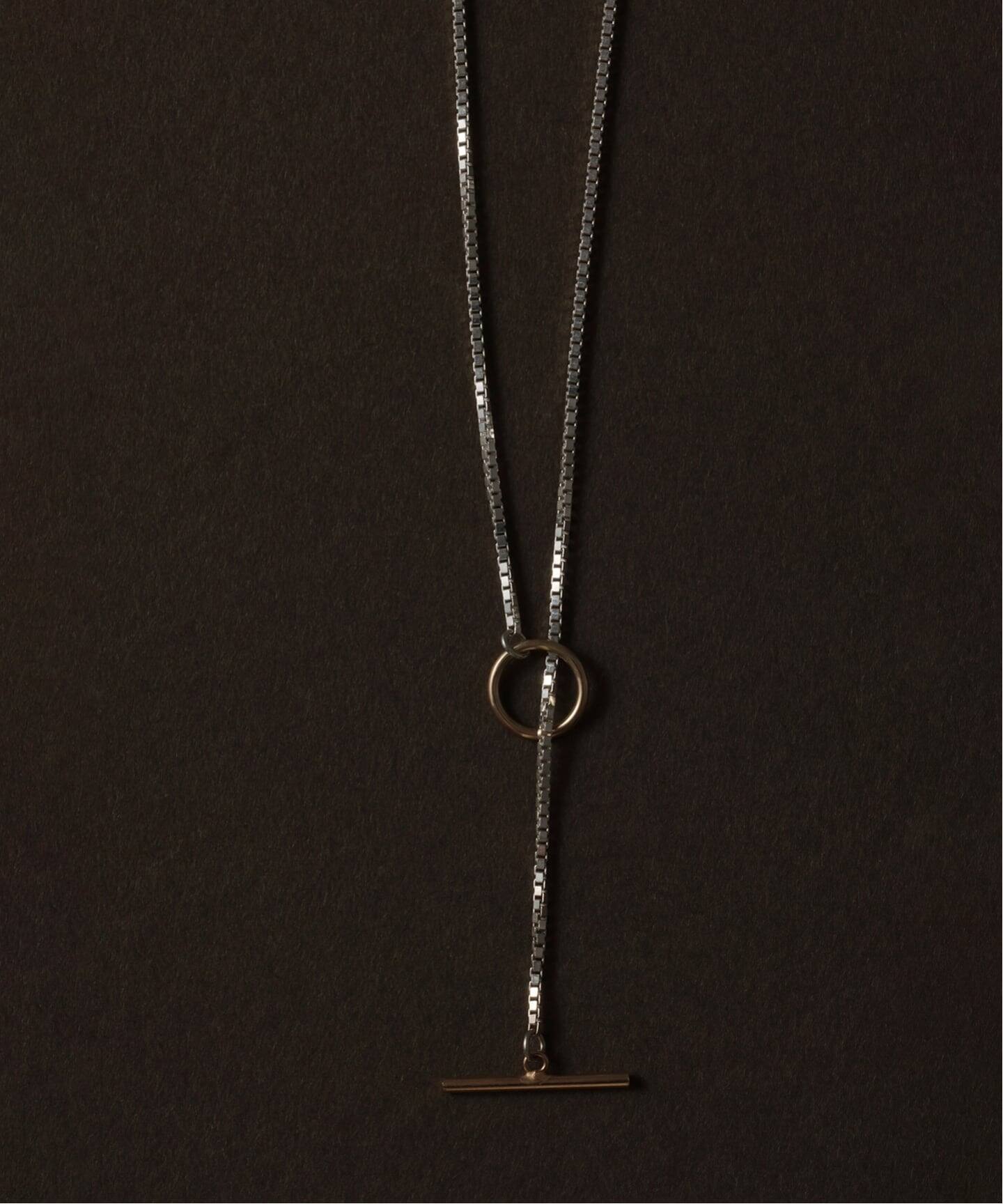 SAMH by LILAS】デタッチャブルTバーネックレス K10*SV（ネックレス