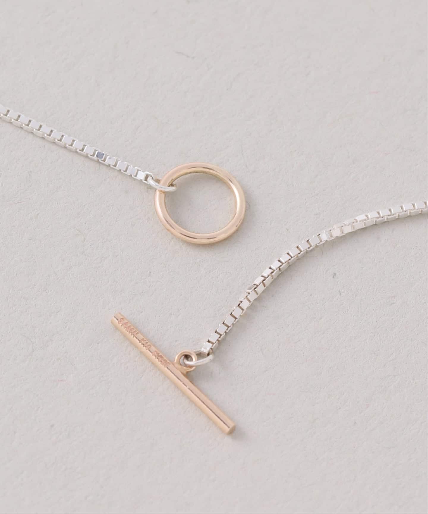 SAMH by LILAS】デタッチャブルTバーネックレス K10*SV（ネックレス