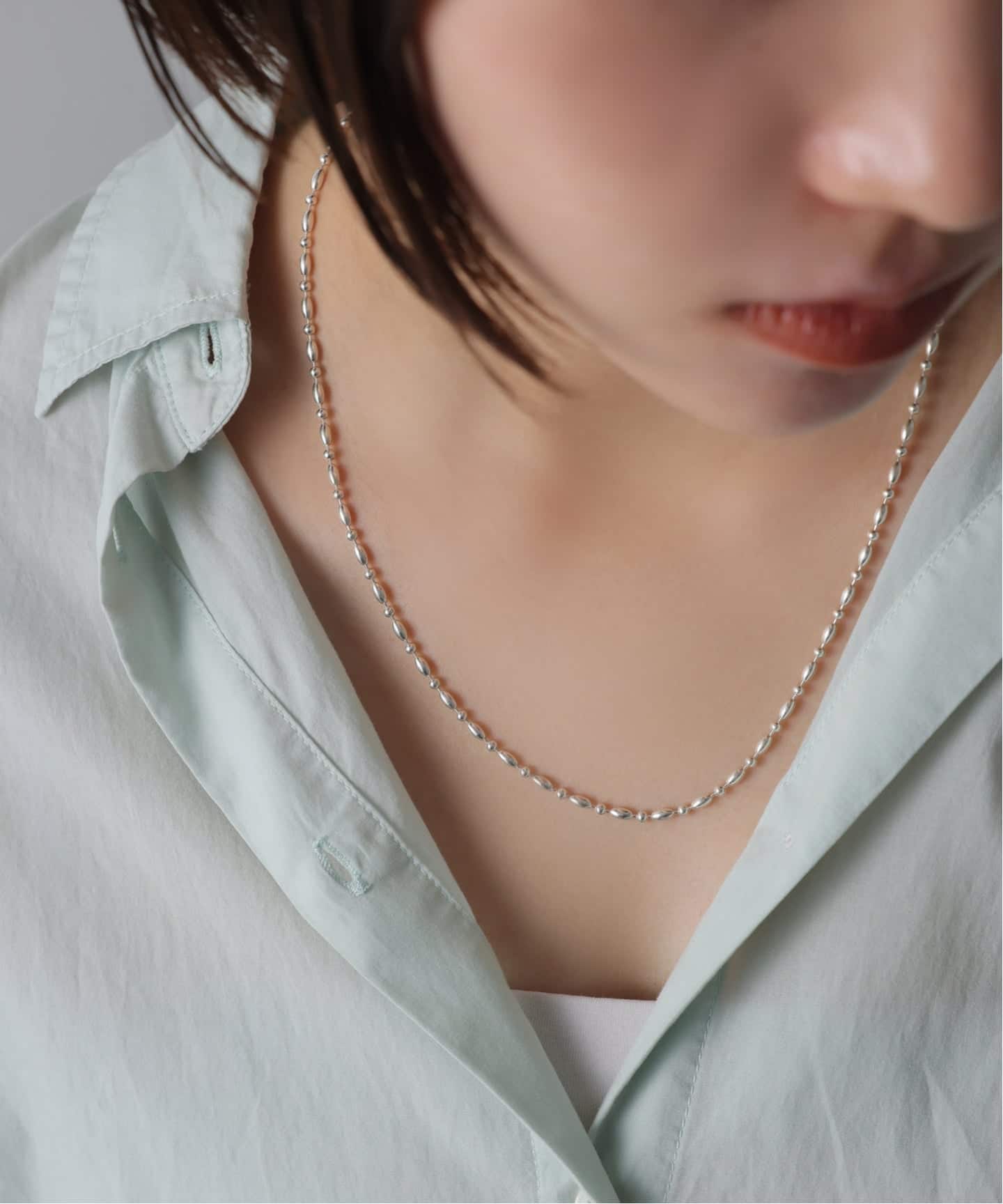 予約》【SAMH by LILAS】ナツメボールチェーンネックレス SV