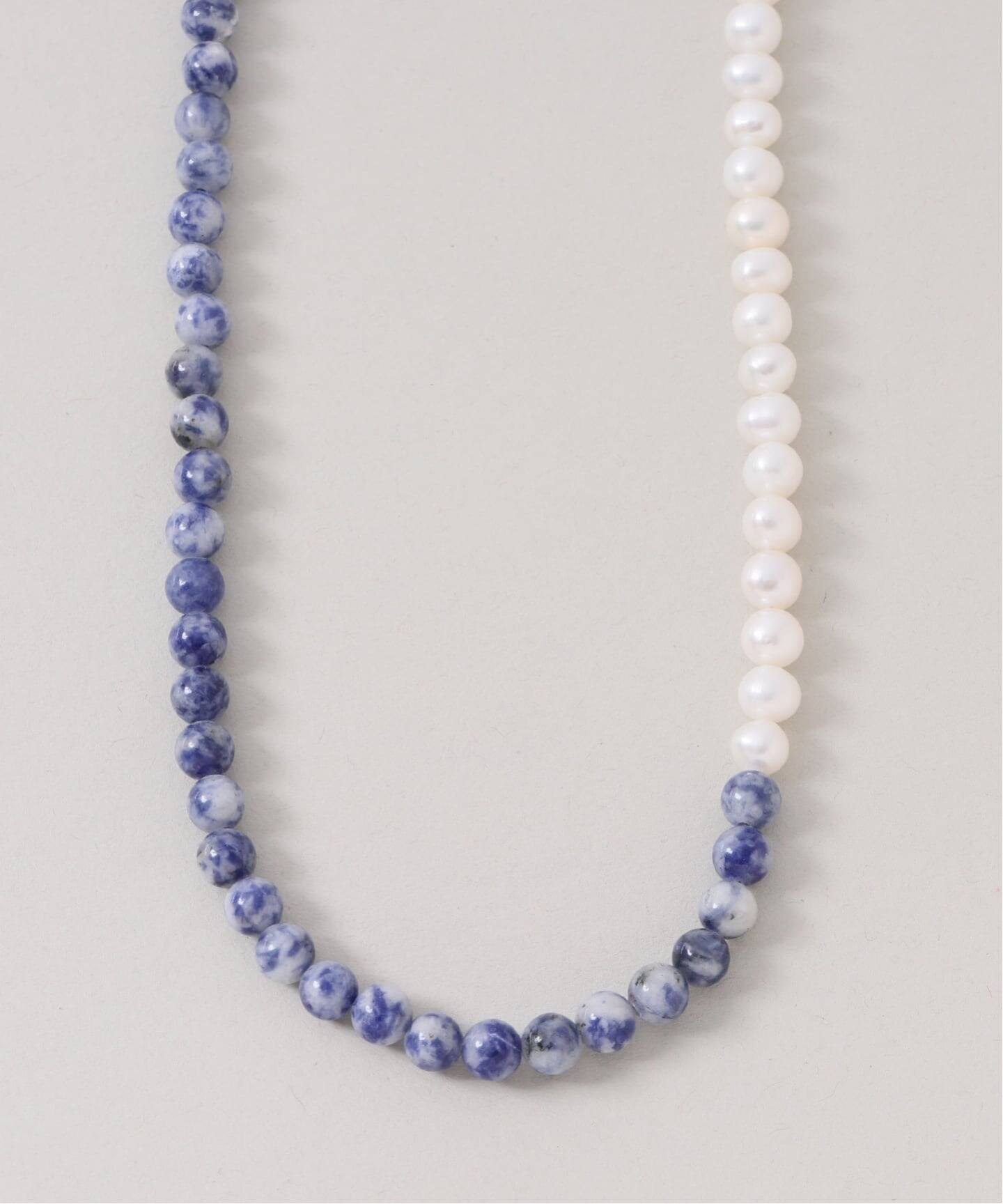 アクセサリー 新品 Lilas 80cm 淡水パールネックレス SV リラ