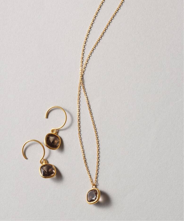 WEB限定予約》【SAMH by LILAS】スモーキークォーツネックレス SVK18GP 
