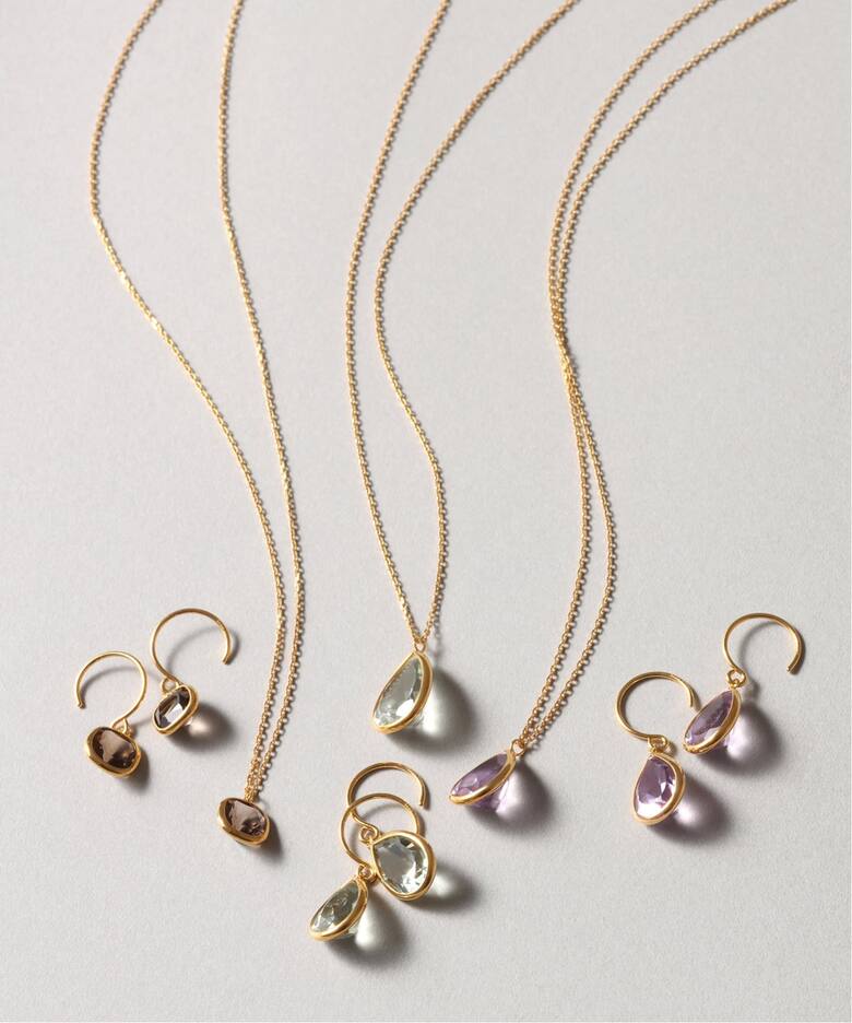WEB限定予約》【SAMH by LILAS】スモーキークォーツネックレス SVK18GP 