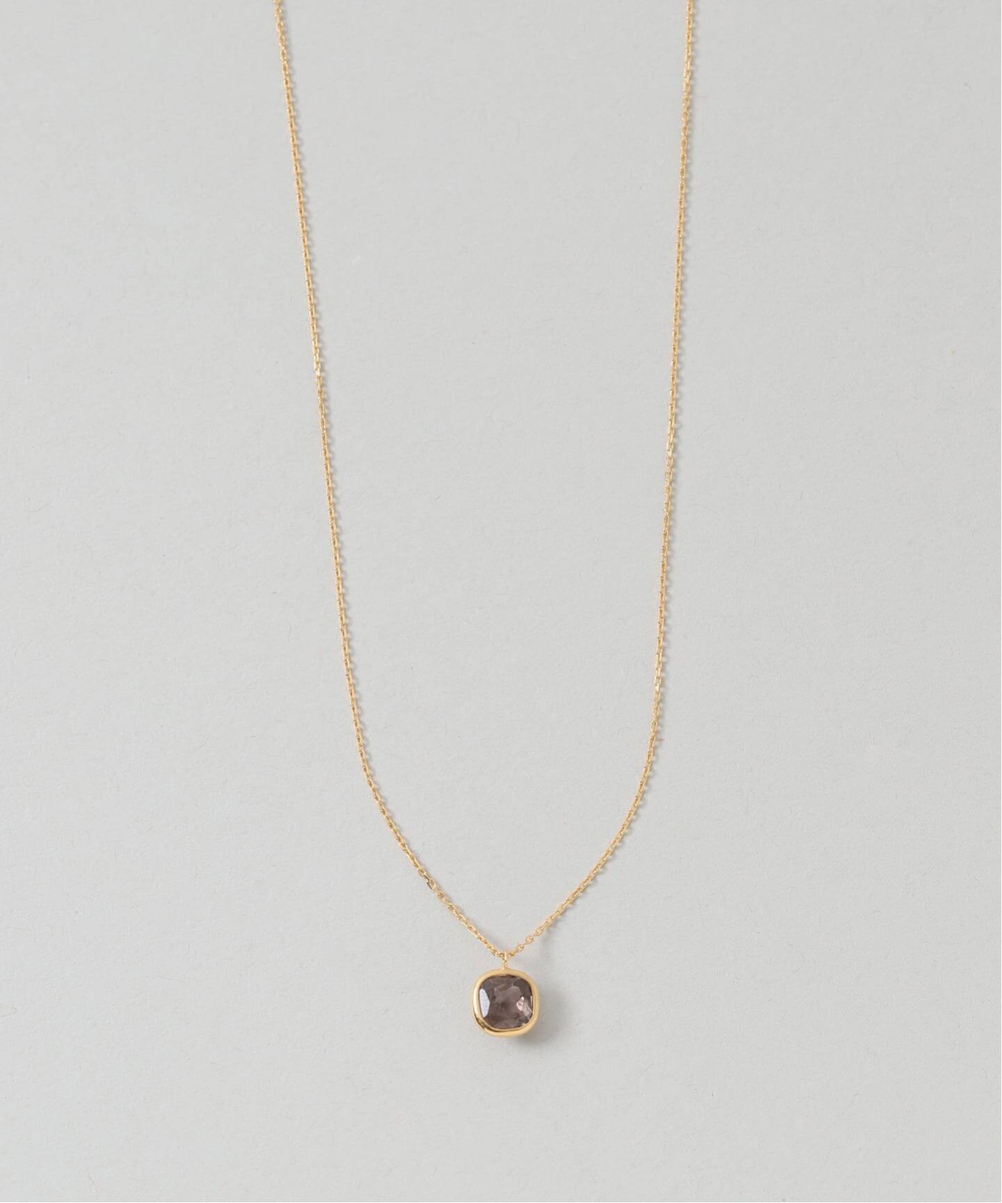 WEB限定予約》【SAMH by LILAS】スモーキークォーツネックレス SVK18GP