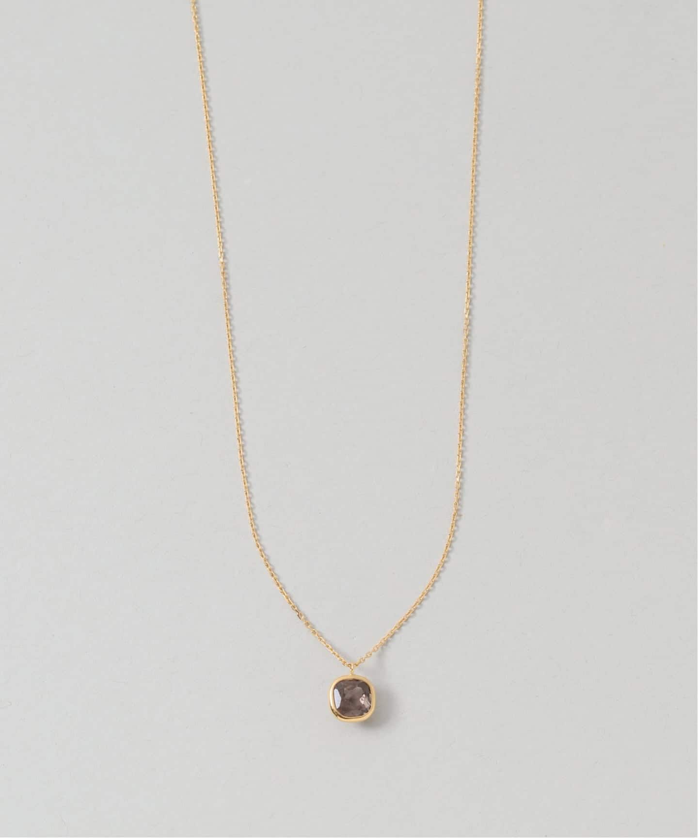 WEB限定》【SAMH by LILAS】スモーキークォーツネックレス SVK18GP