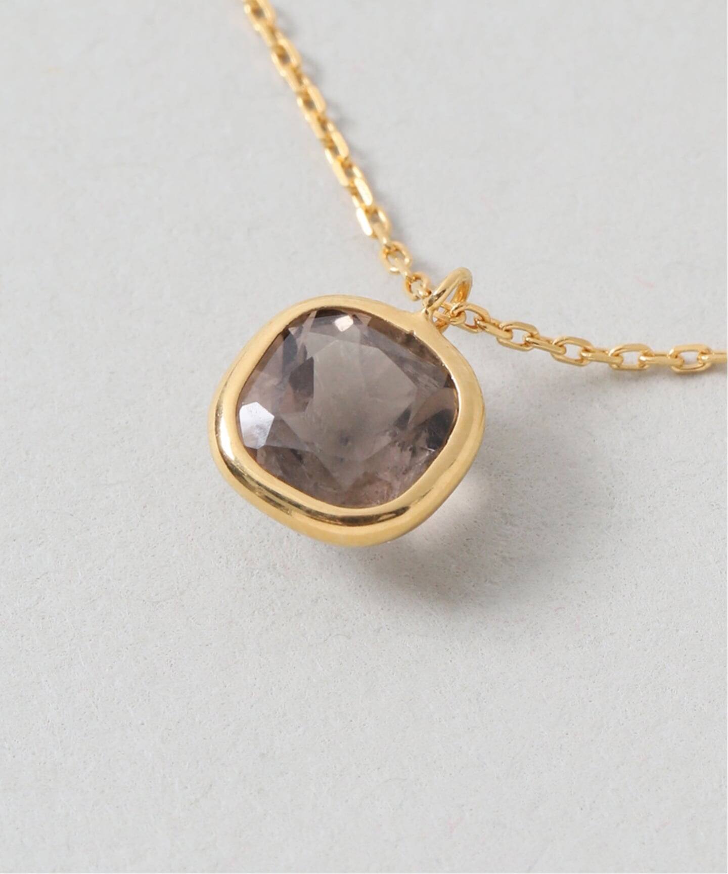 WEB限定》【SAMH by LILAS】スモーキークォーツネックレス SVK18GP