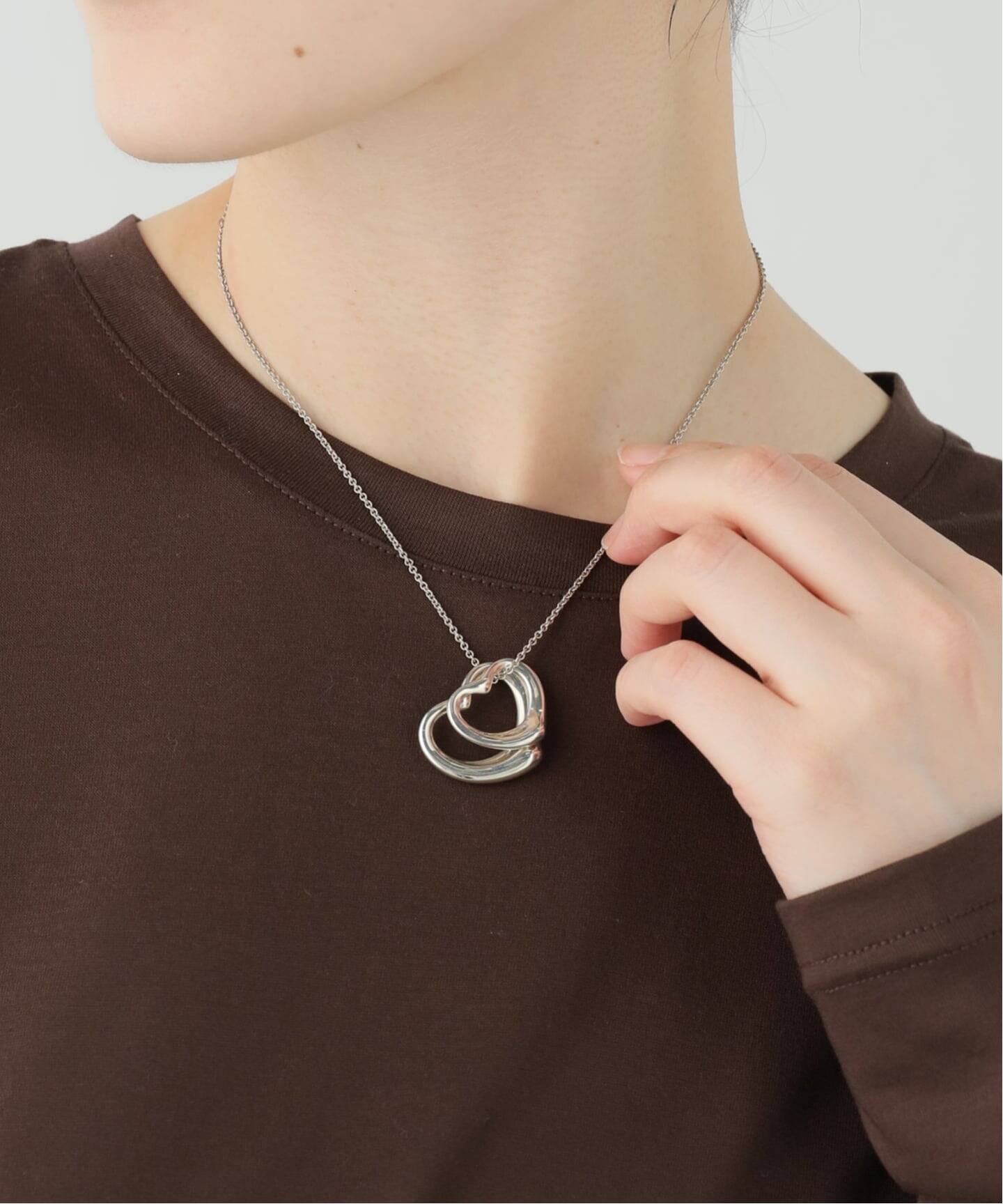 VINTAGE TIFFANY&Co./ティファニー】Double open heart necklace
