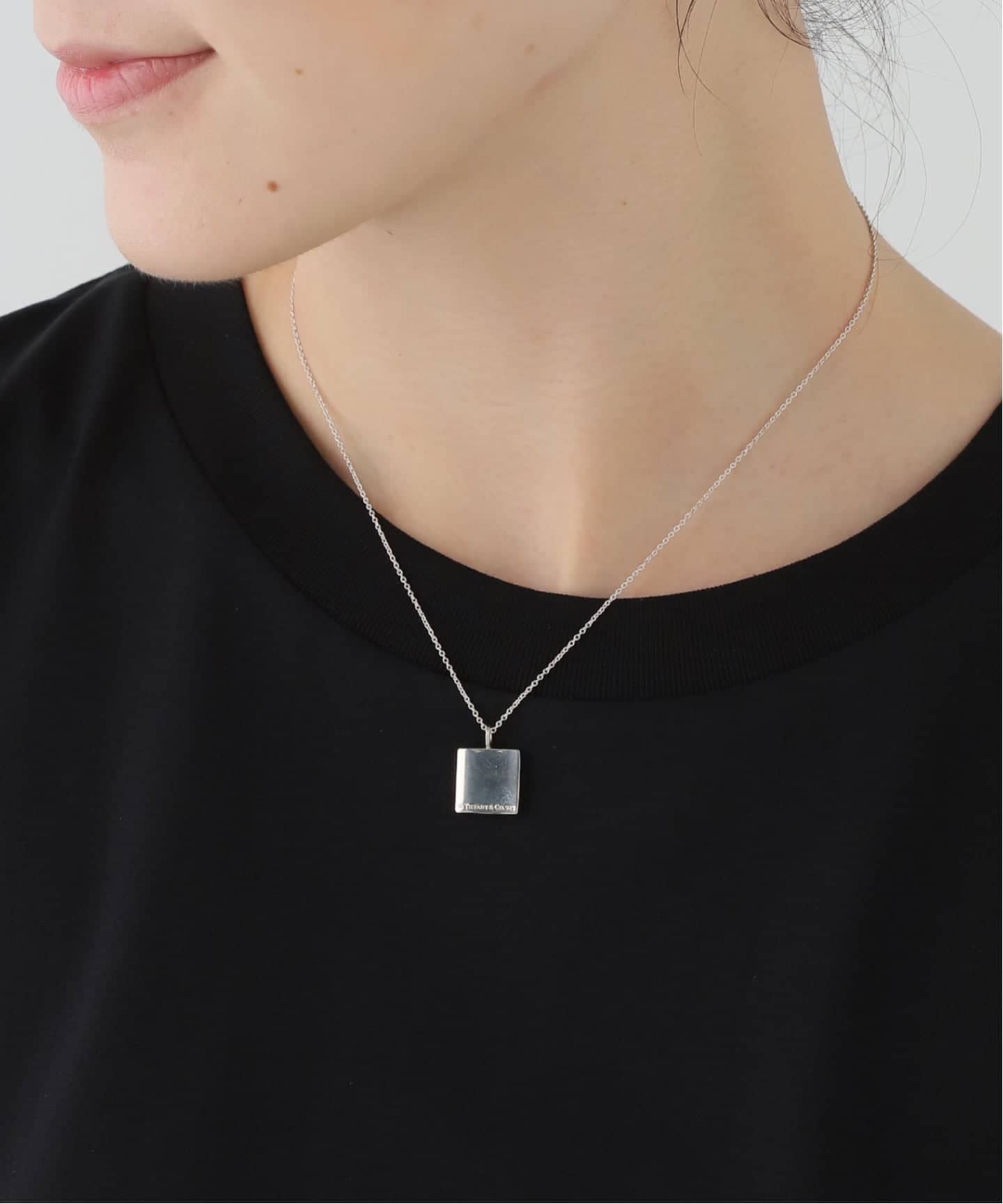 VINTAGE TIFFANY&Co./ティファニー】Notes square necklace