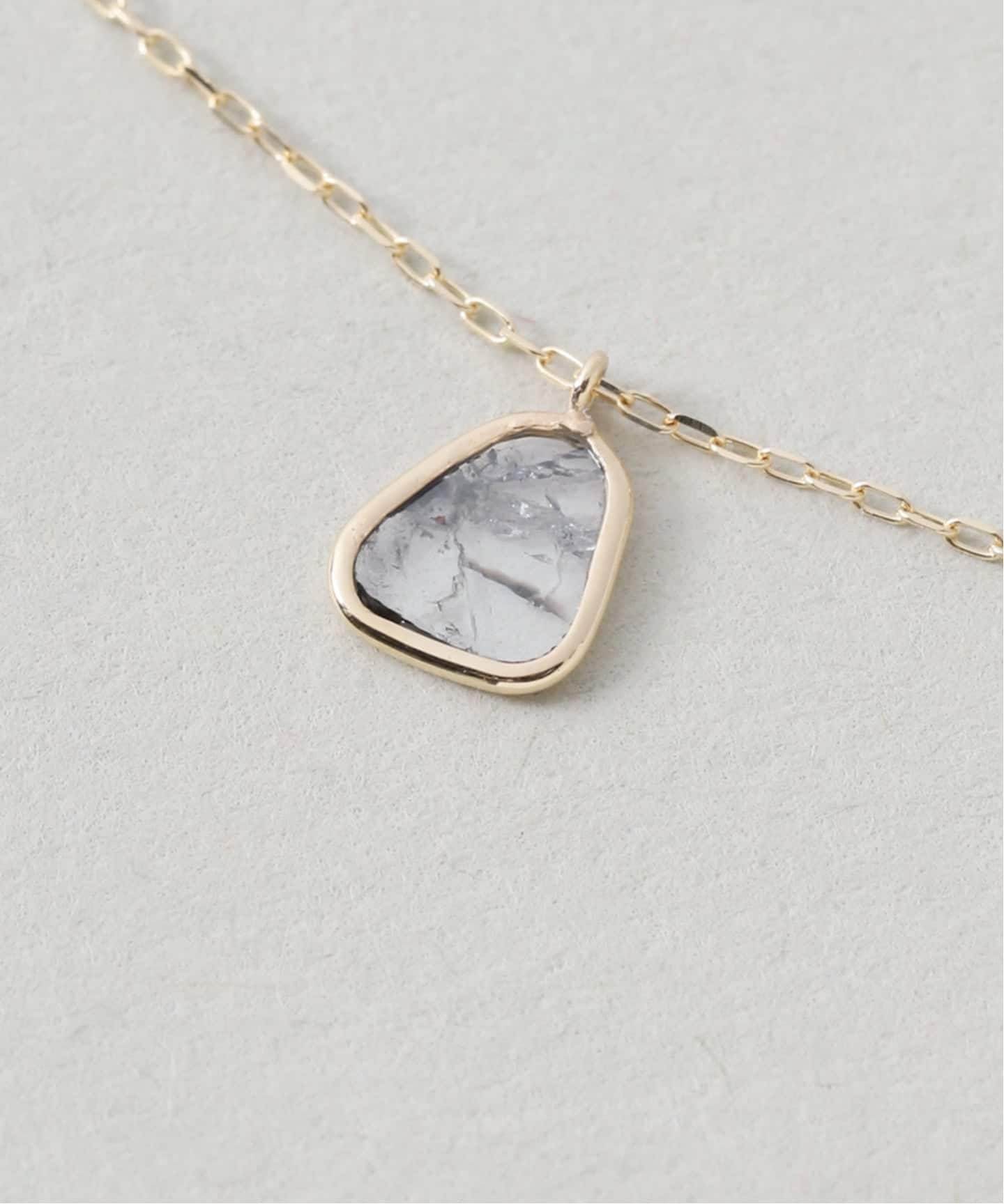 10K slice diamond necklace（ネックレス）｜DECOUVERTE（デクー