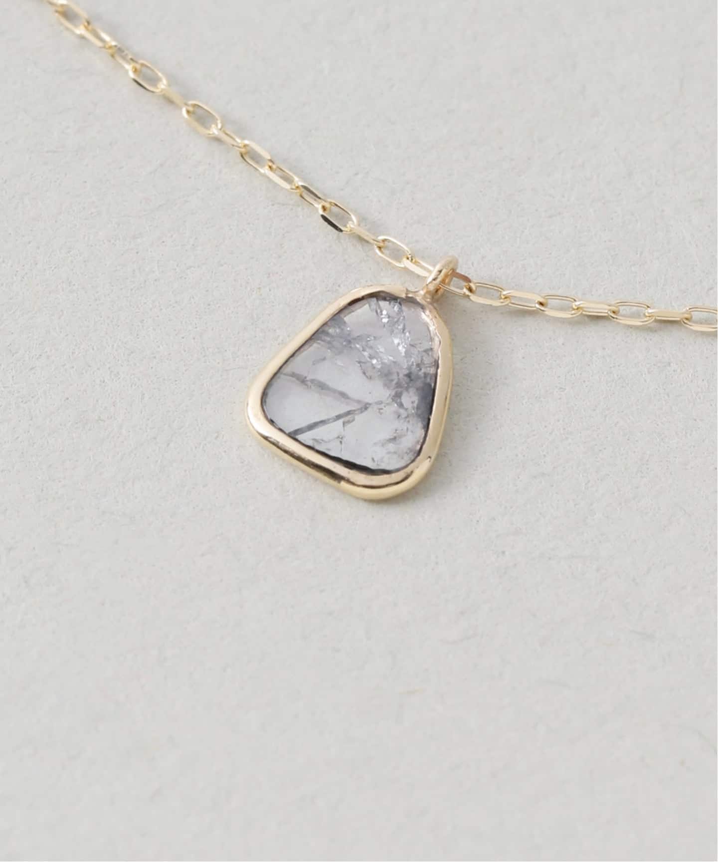 10K slice diamond necklace（ネックレス）｜DECOUVERTE（デクー
