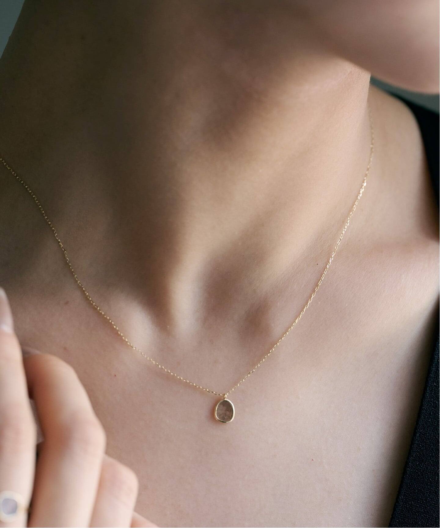 DÉCOUVERTE ダイヤネックレス 10K slice diamond necklace（ネックレス）｜DECOUVERTE（デクー