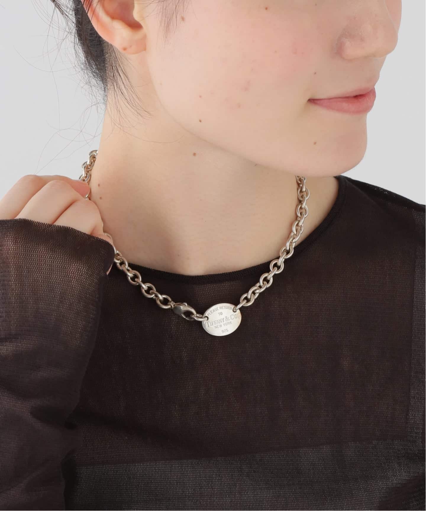 VINTAGE TIFFANY&Co./ティファニー】Return to oval necklace