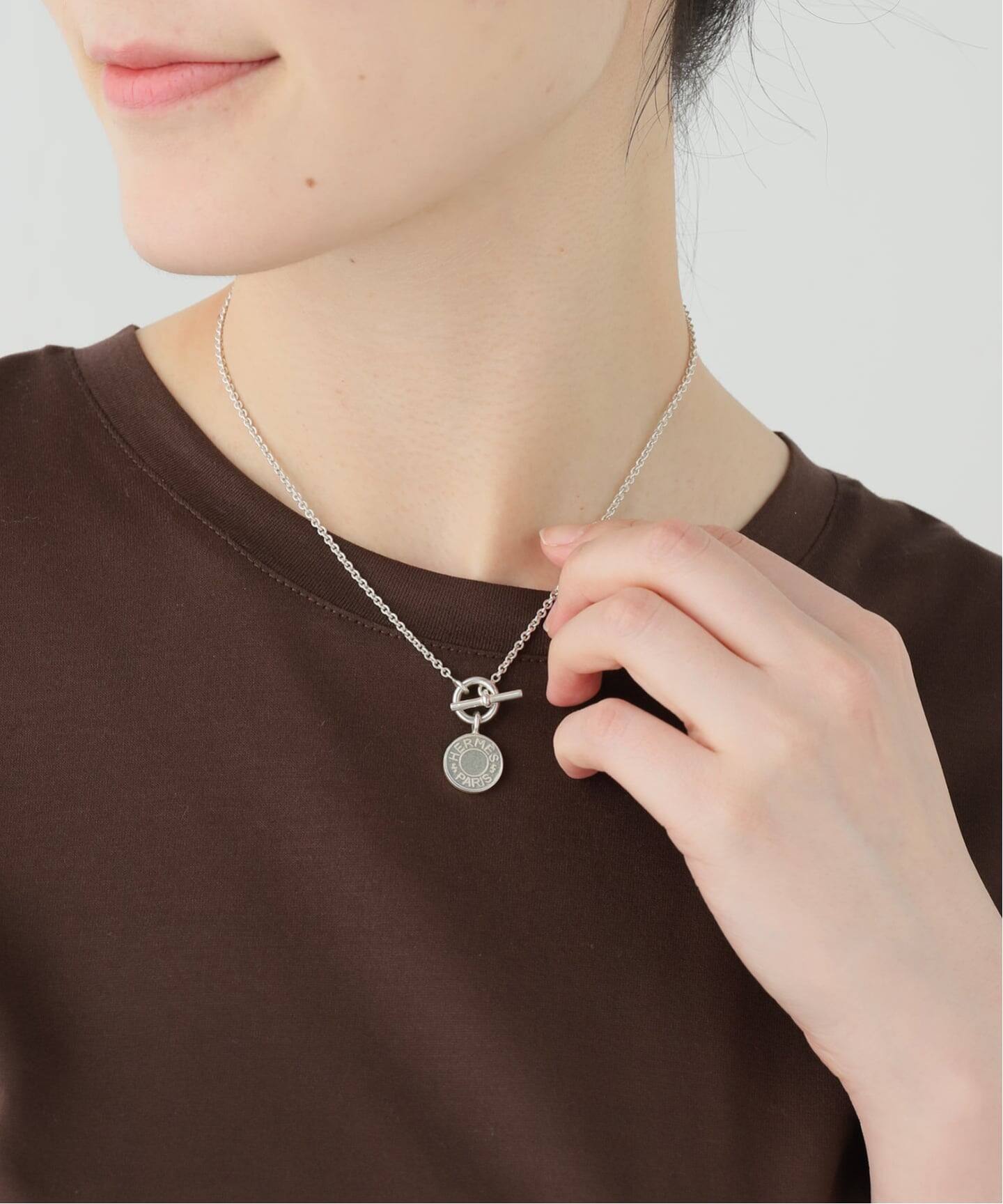 VINTAGE HERMES/エルメス】Amulet sellier necklace（ネックレス