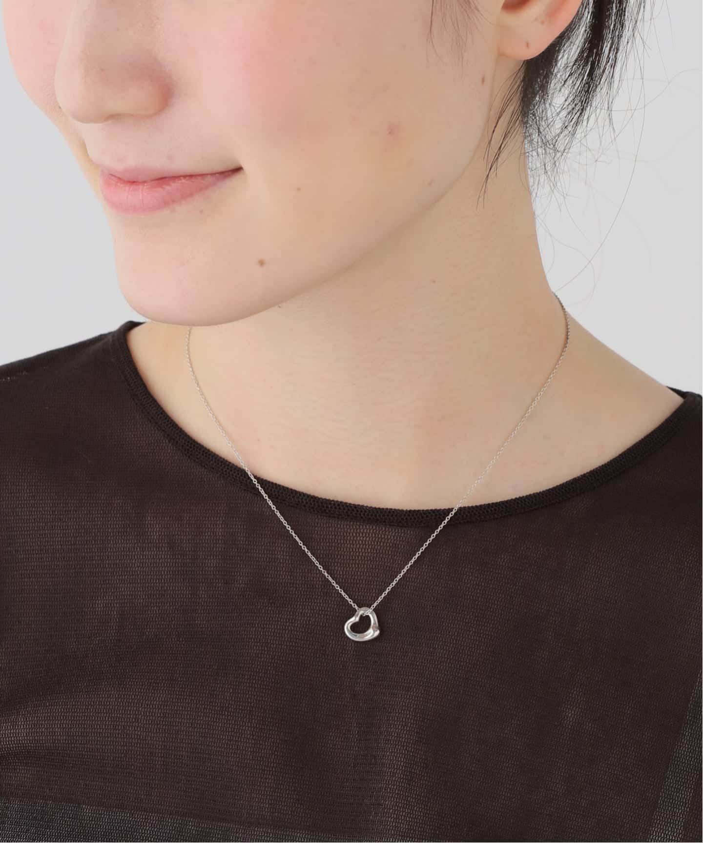 VINTAGE TIFFANY&Co./ティファニー】 Open heart necklace xs