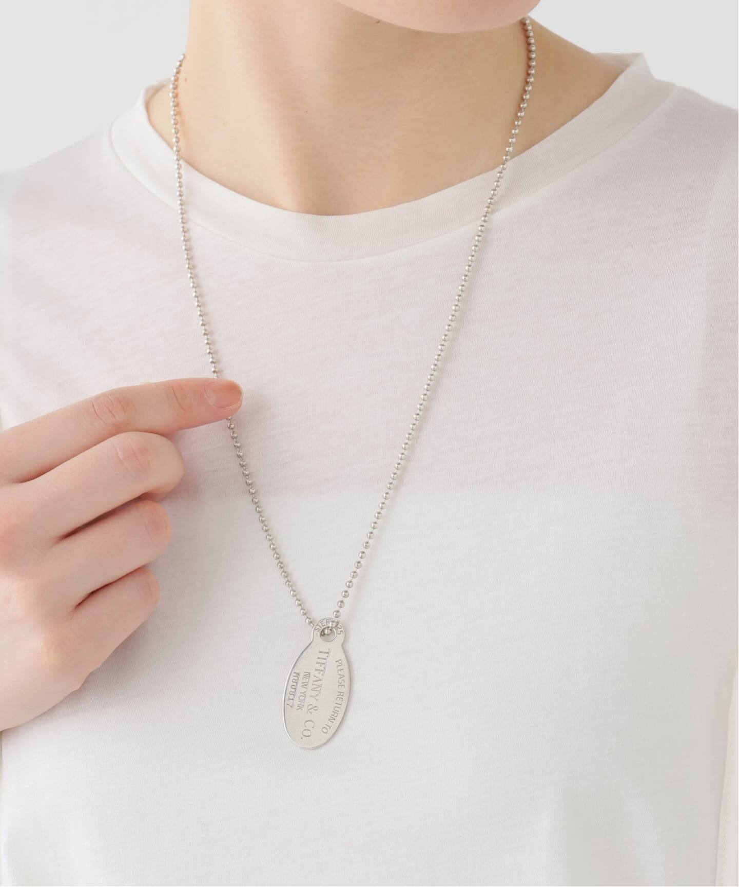 【old Tiffany】TIFFANY&Co. ネックレス VINTAGE TIFFANY&Co./ティファニー】 Return to oval tag ball chain