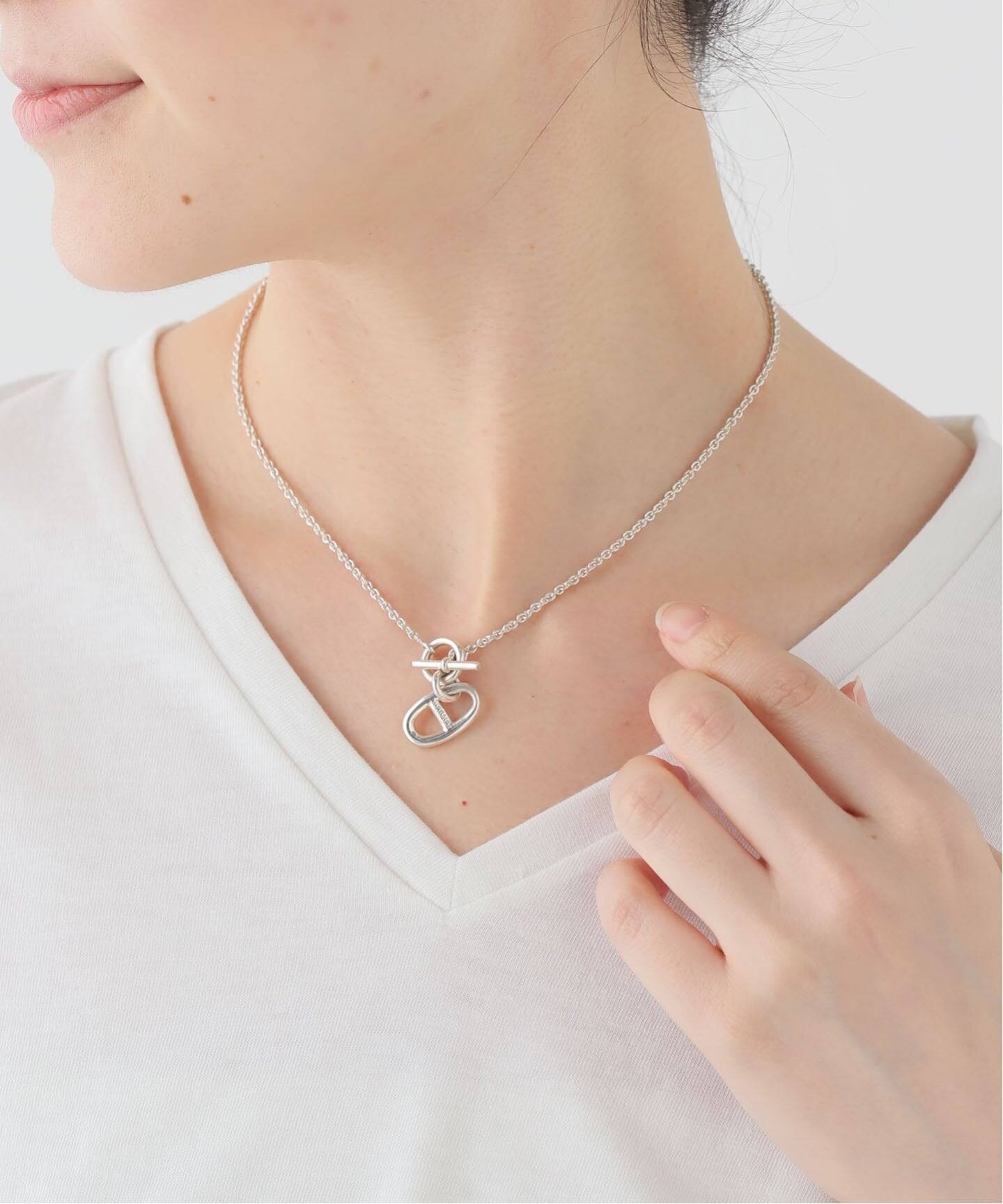 VINTAGE HERMES/エルメス】 Amulet Chaine dAncre necklace 