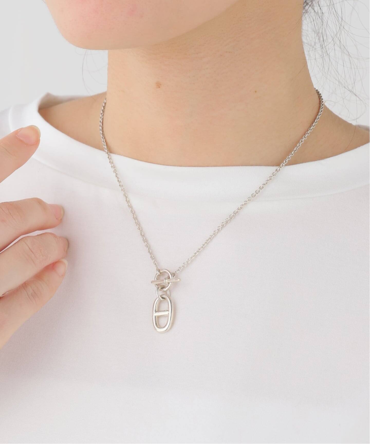 Hermes Chaine Dancre Amulet Necklace #309503H91B Hermes White Gold Diamond Farandole Chaine d main image 4