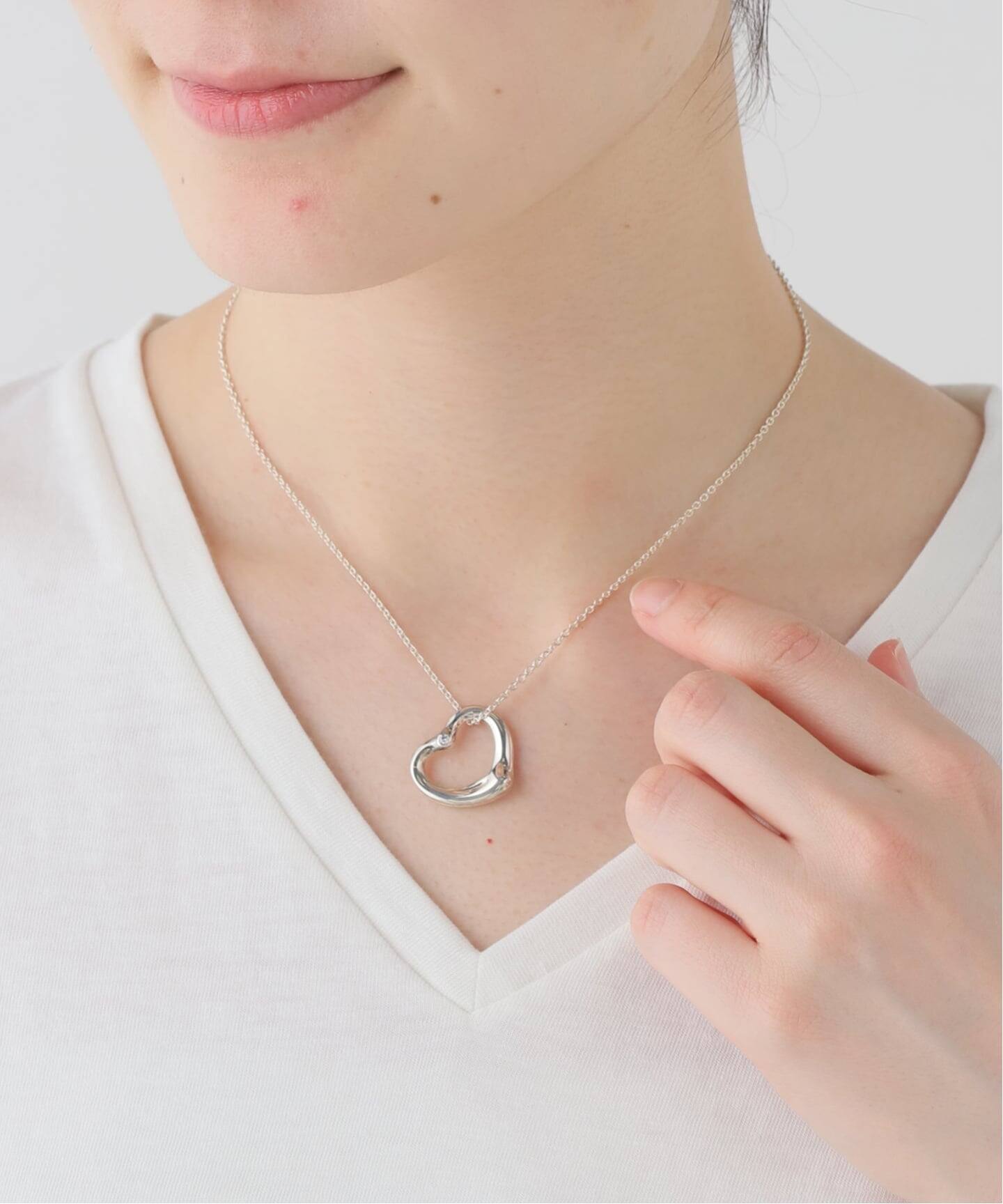 Tiffany & Co. Open Heart ネックレス　ミディアムサイズ VINTAGE TIFFANY&Co./ティファニー】Open heart necklace m diamond