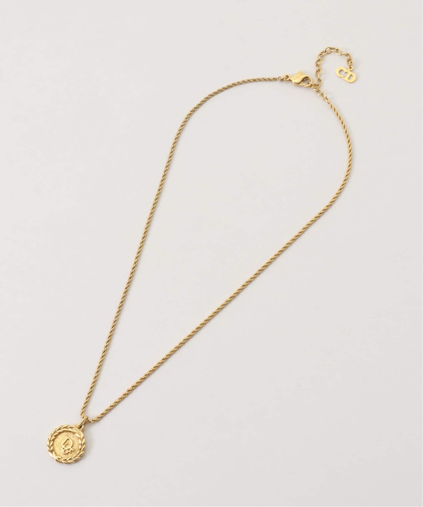 VINTAGE DIOR/ディオール】necklace logo round（ネックレス