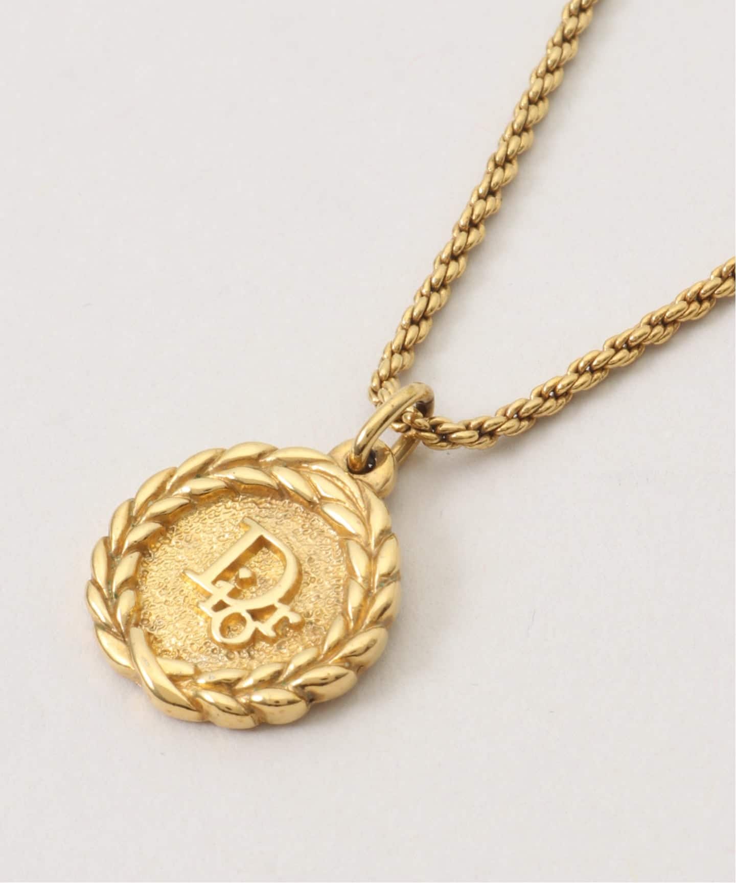 VINTAGE DIOR/ディオール】necklace logo round（ネックレス