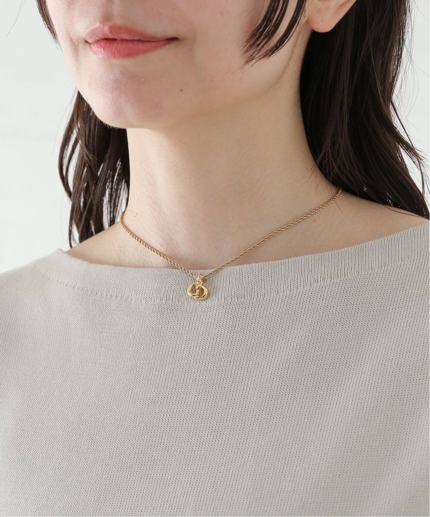【美品】VINTAGE/DIOR ディオール　ロゴネックレス VINTAGE DIOR/ディオール】 necklace logo（ネックレス）｜ENSEMBLE