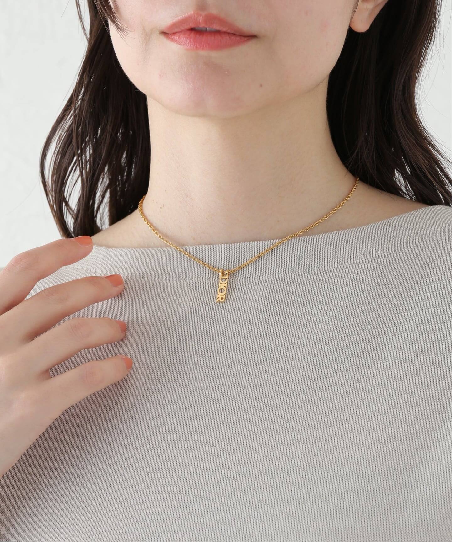 VINTAGE DIOR/ディオール】necklace logo bar（ネックレス）｜ENSEMBLE
