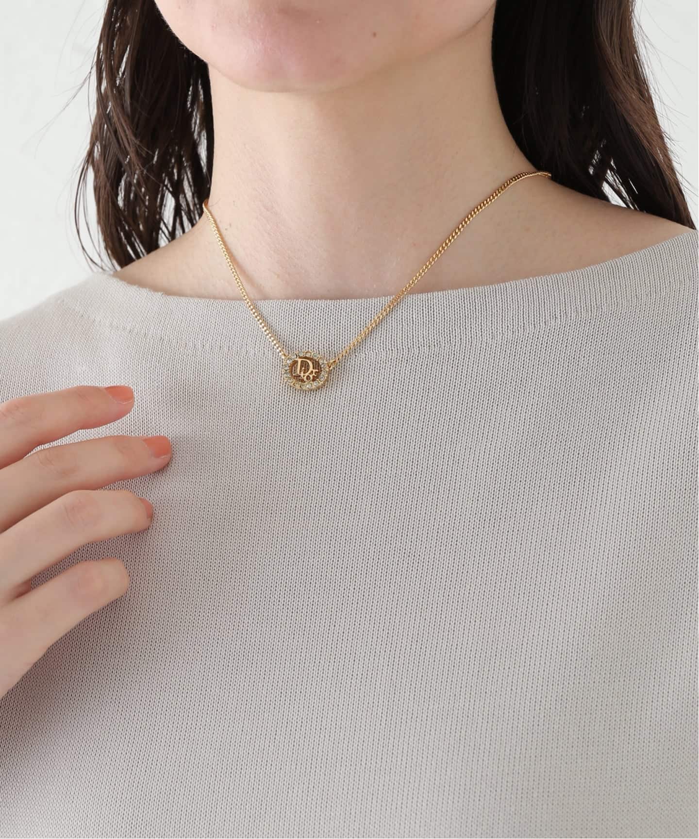 VINTAGE DIOR/ディオール】necklace logo oval（ネックレス