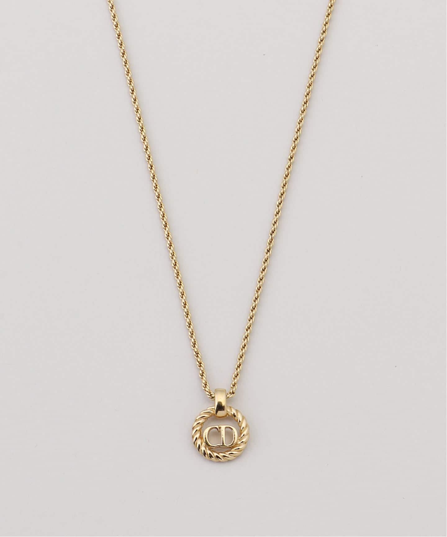 Dior - Dior ディオール アンサンブル VINTAGE DIOR/ディオール】necklace logo round（ネックレス