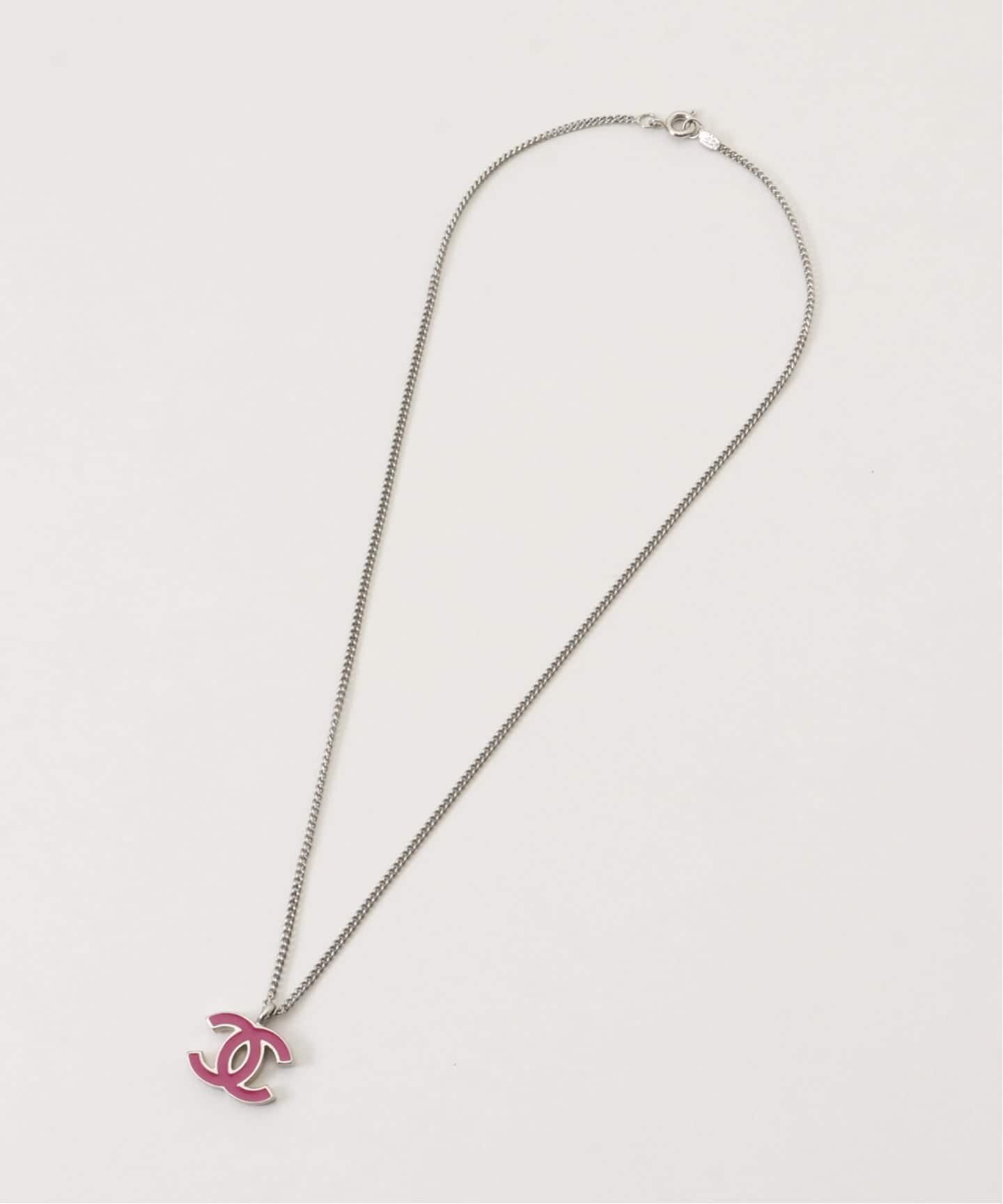 VINTAGE CHANEL/シャネル】CC necklace purple（ネックレス