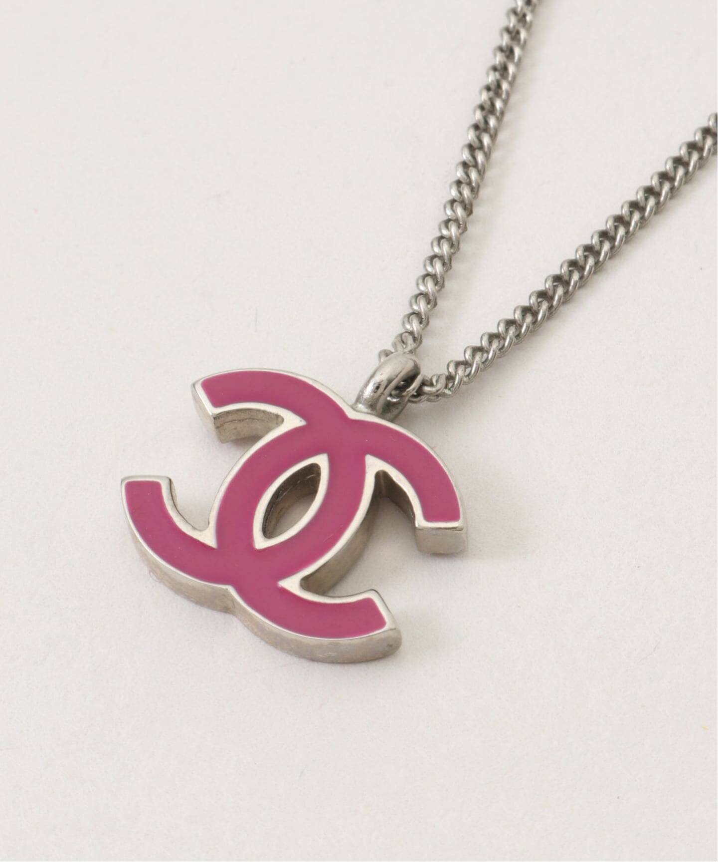 VINTAGE CHANEL/シャネル】CC necklace purple（ネックレス