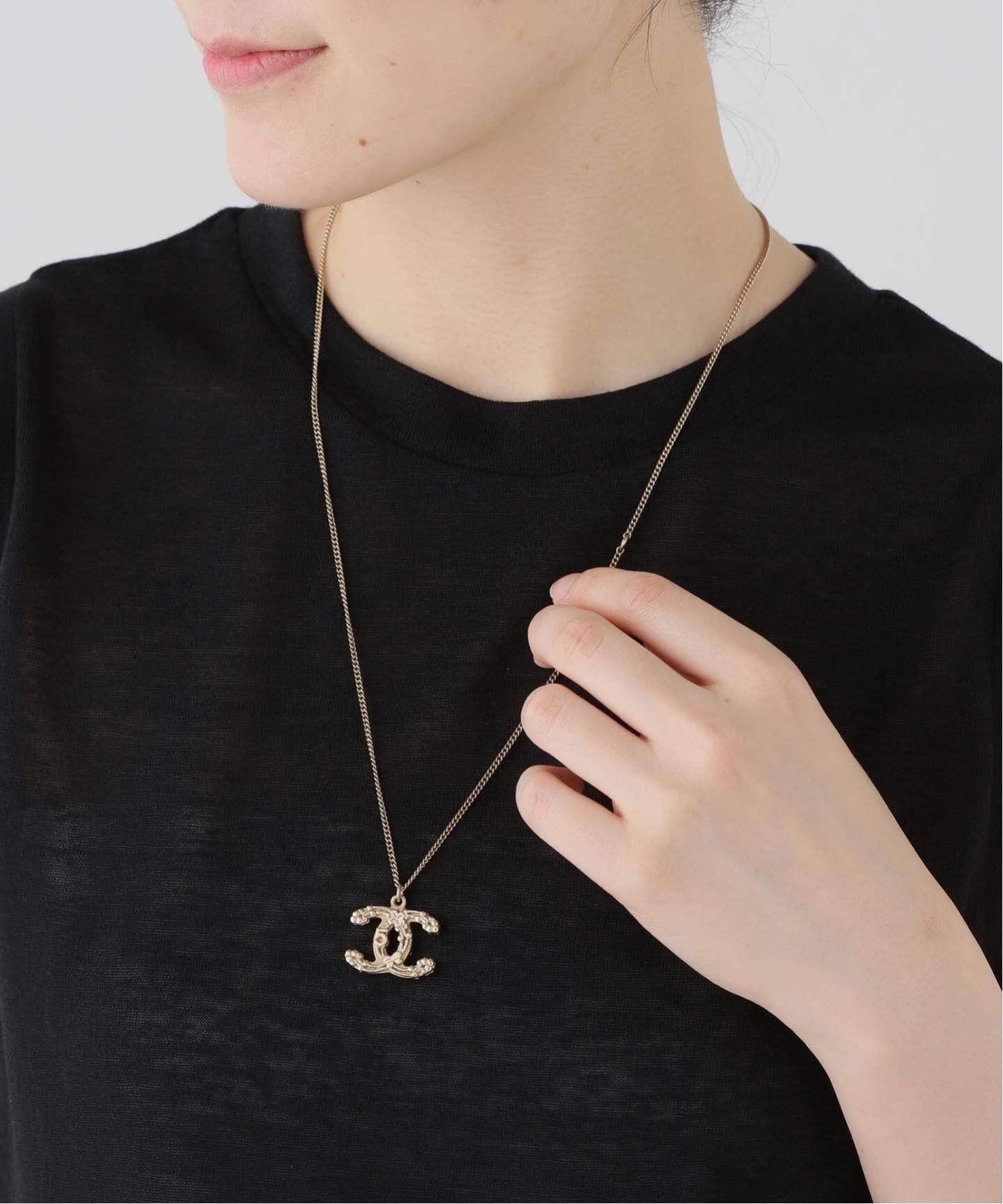 VINTAGE CHANEL/シャネル】CC necklace 5 clover motif（ネックレス