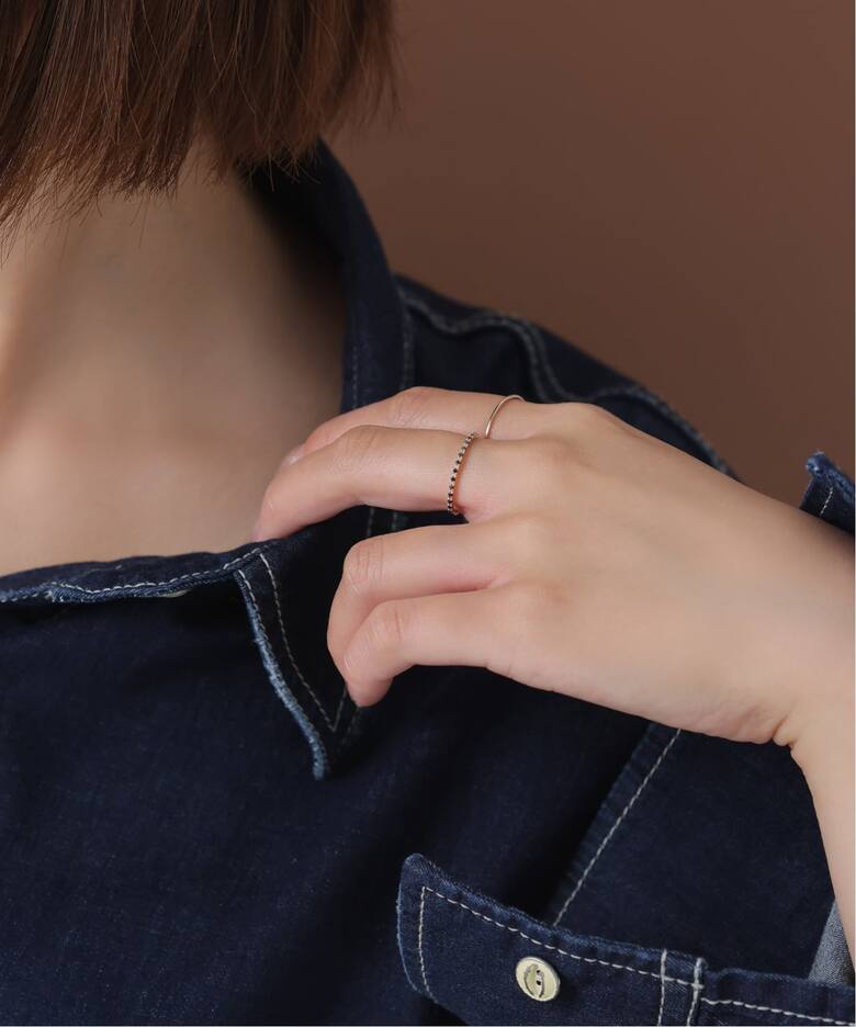 ブラックダイヤハーフエタニティーリング K10（リング）｜Lilas（リラ 