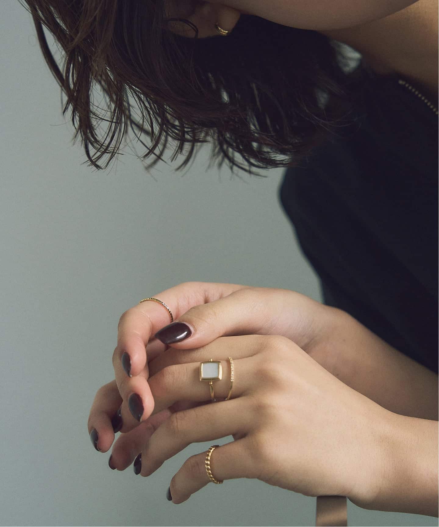 予約》ダイヤハーフエタニティーリング K10（リング）｜Lilas（リラ
