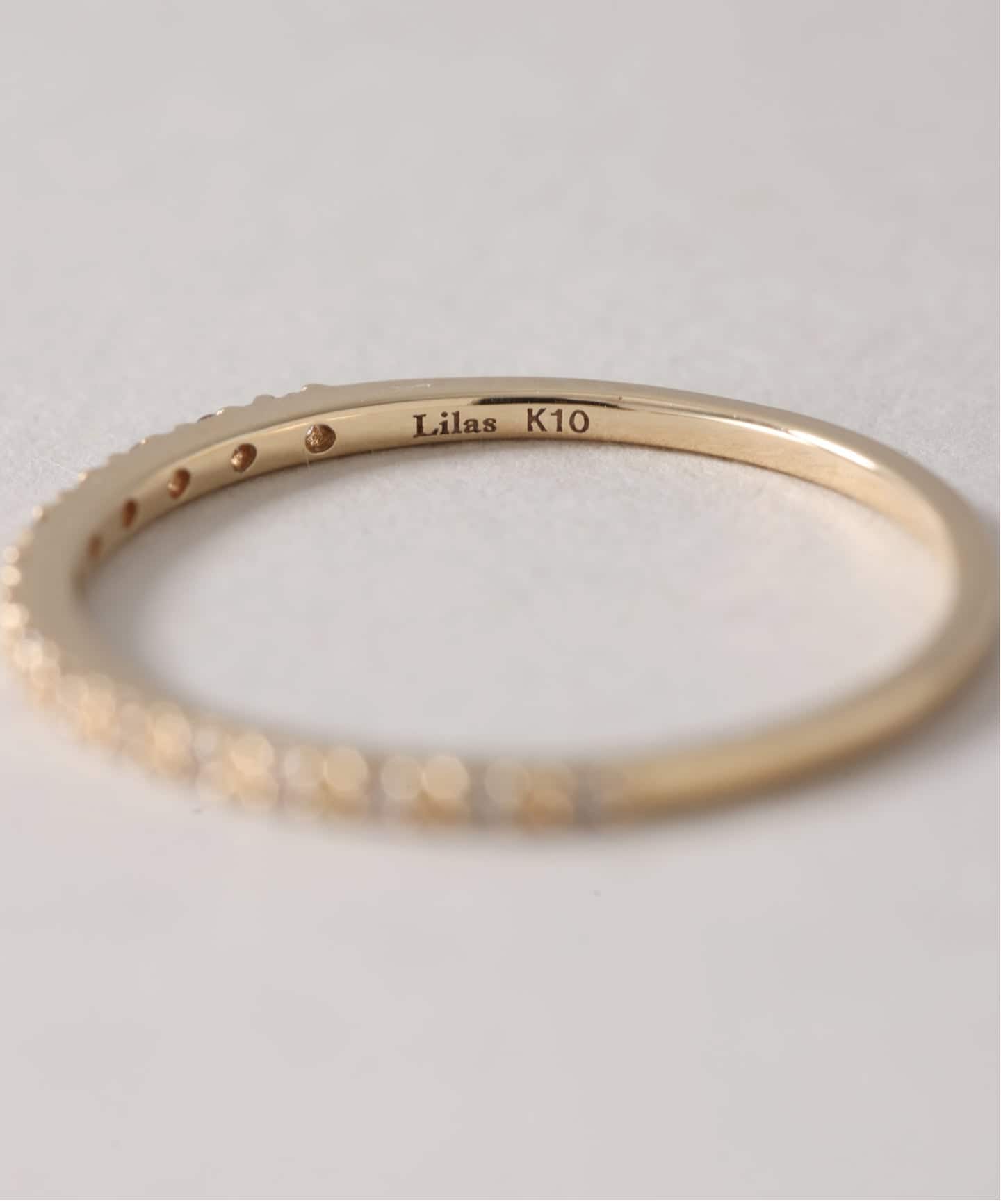 Lilas リラ ダイヤハーフエタニティーリング K10 ダイヤハーフエタニティーリング K10（リング）｜Lilas（リラ）の通販