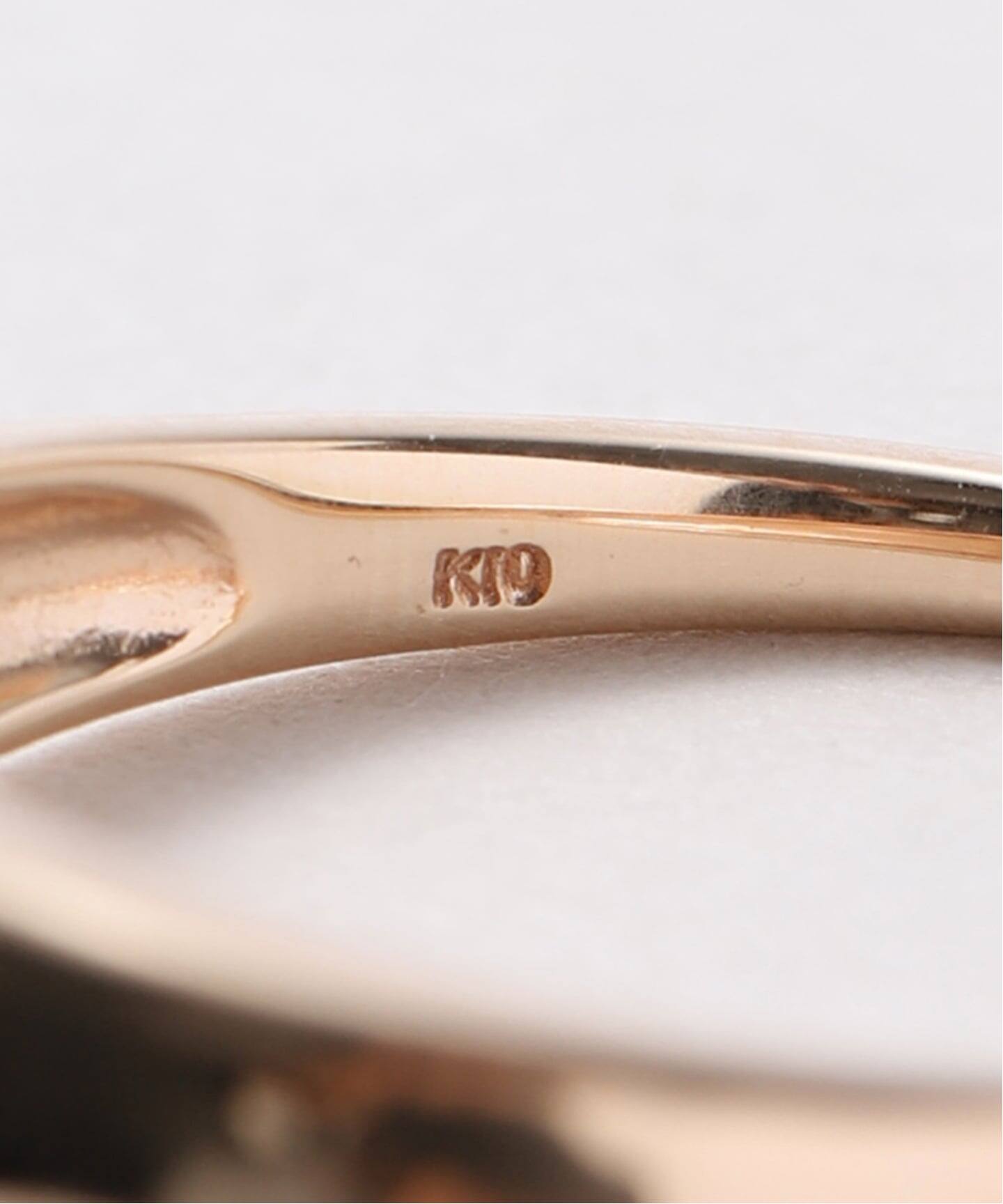 ホワイトトパーズバゲットワイドリング K10（リング）｜Lilas（リラ