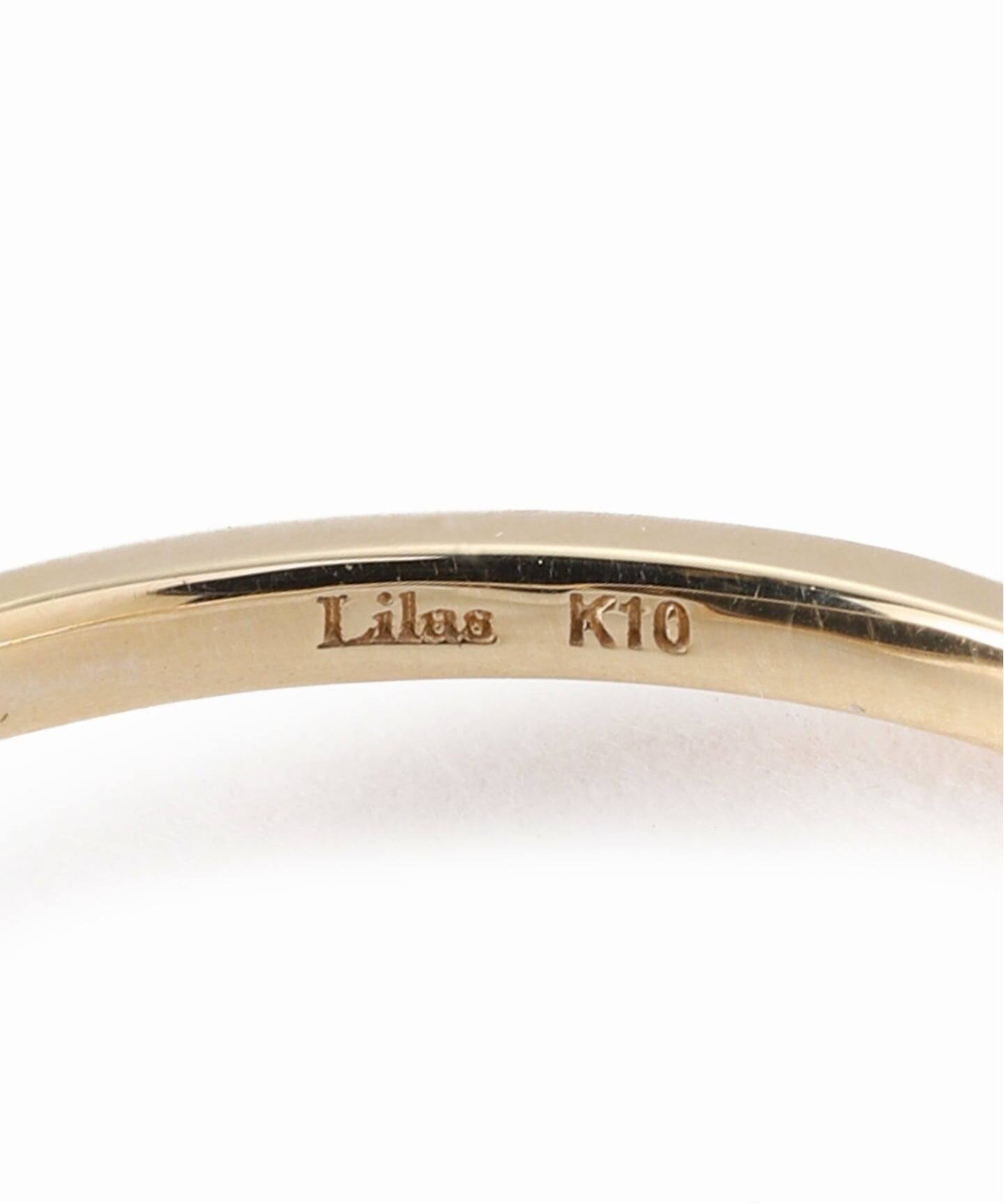 オーバルオニキスフラットリング K10（リング）｜Lilas（リラ）の通販
