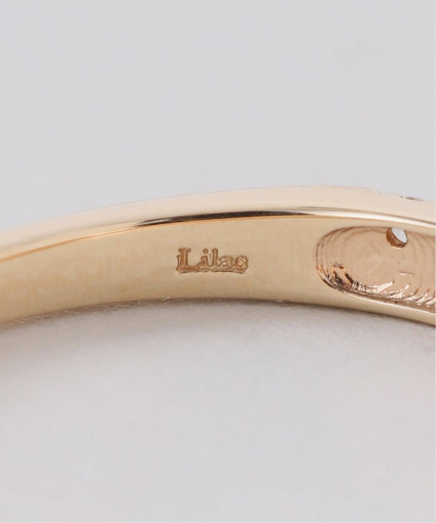 ダブルラインダイヤピンキーリング K10（リング）｜Lilas（リラ）の