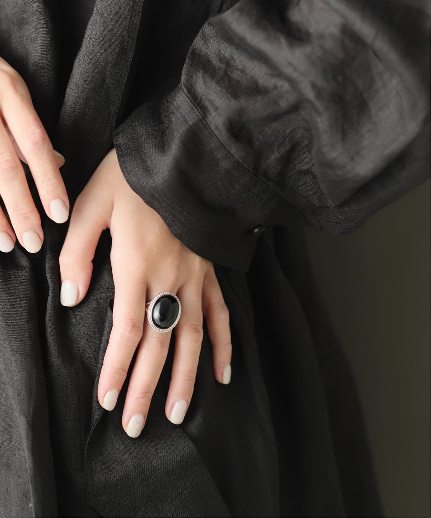 SAMH by LILAS】オニキスリング SV（リング）｜Lilas（リラ）の通販